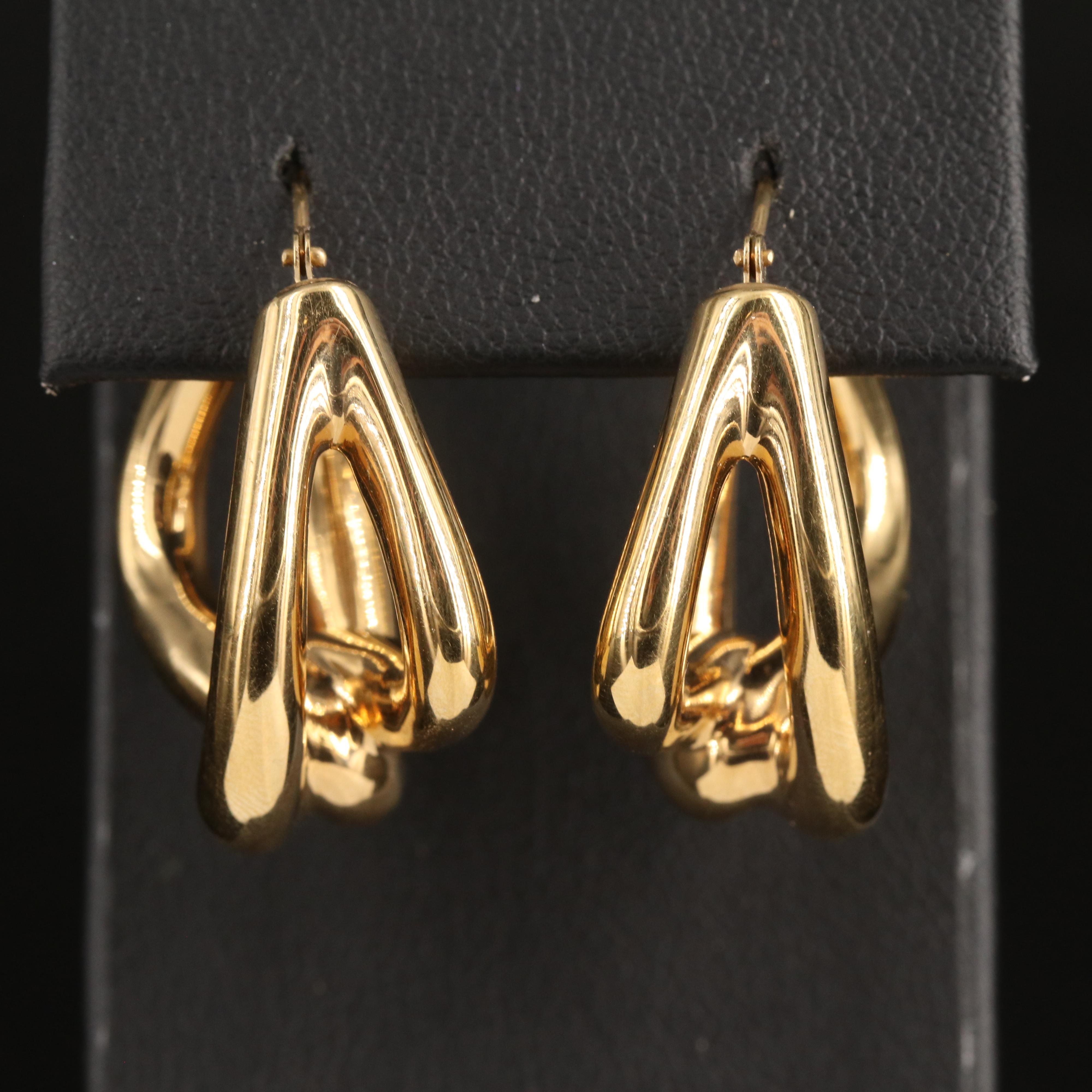 14K Knot Hoop Earrings