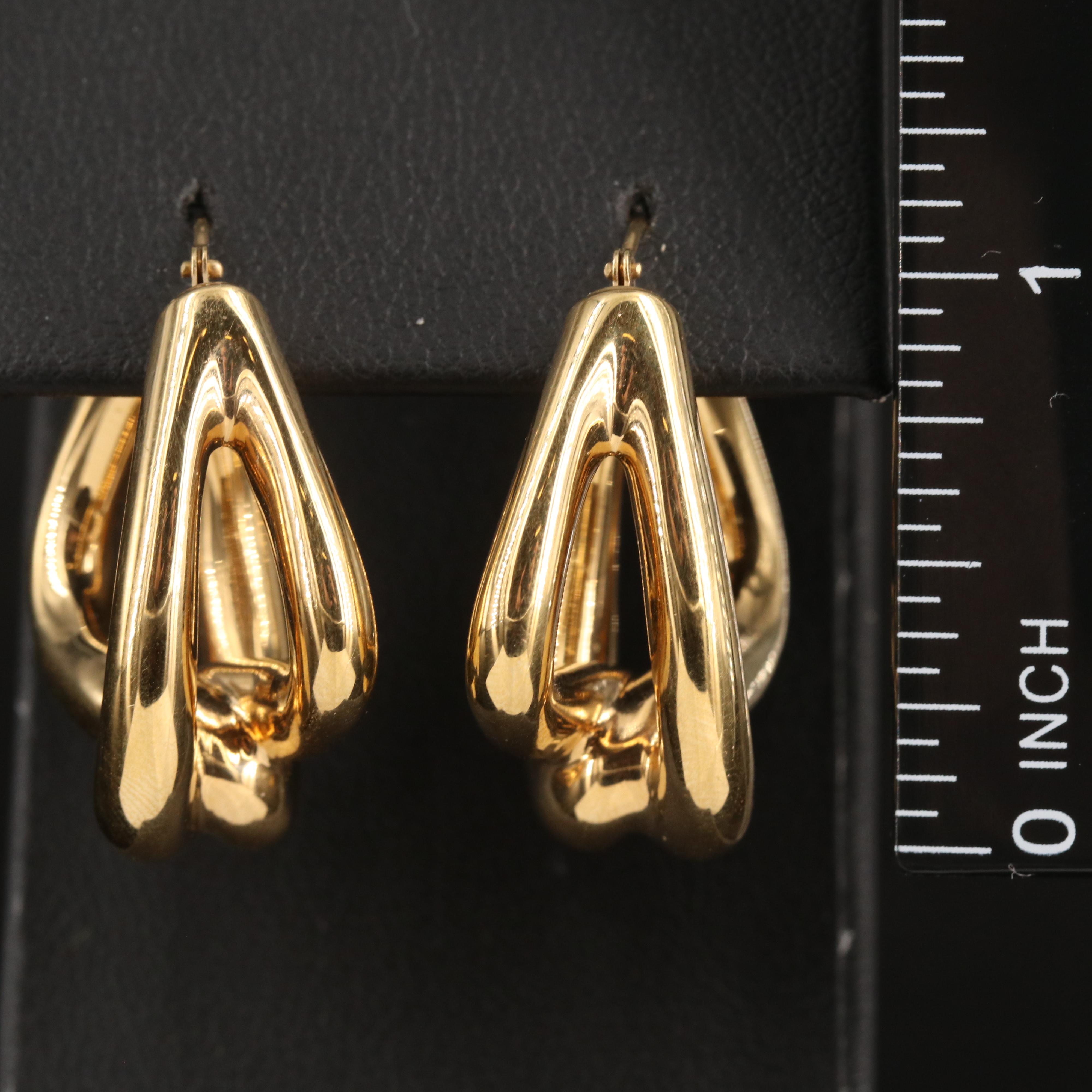 14K Knot Hoop Earrings