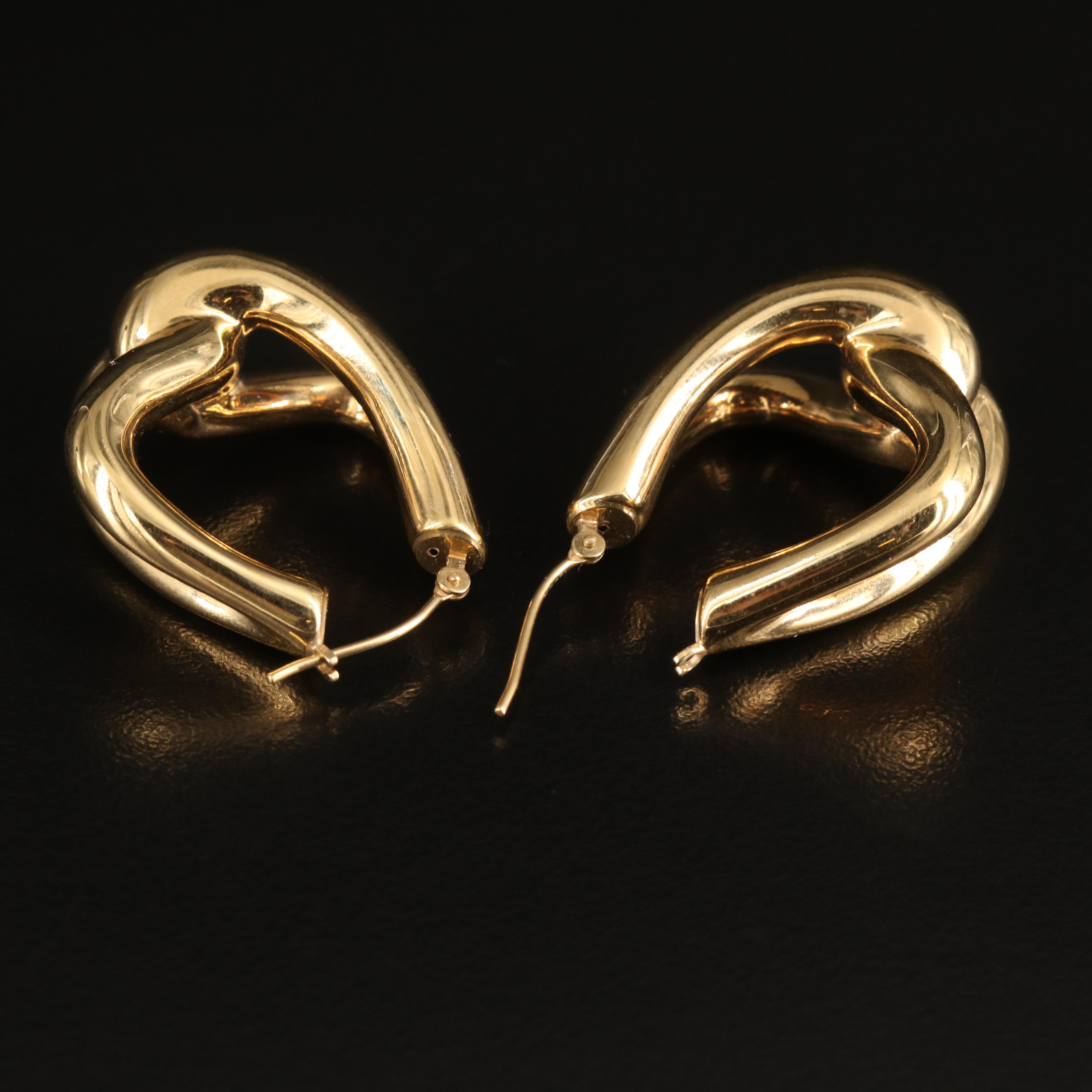 14K Knot Hoop Earrings