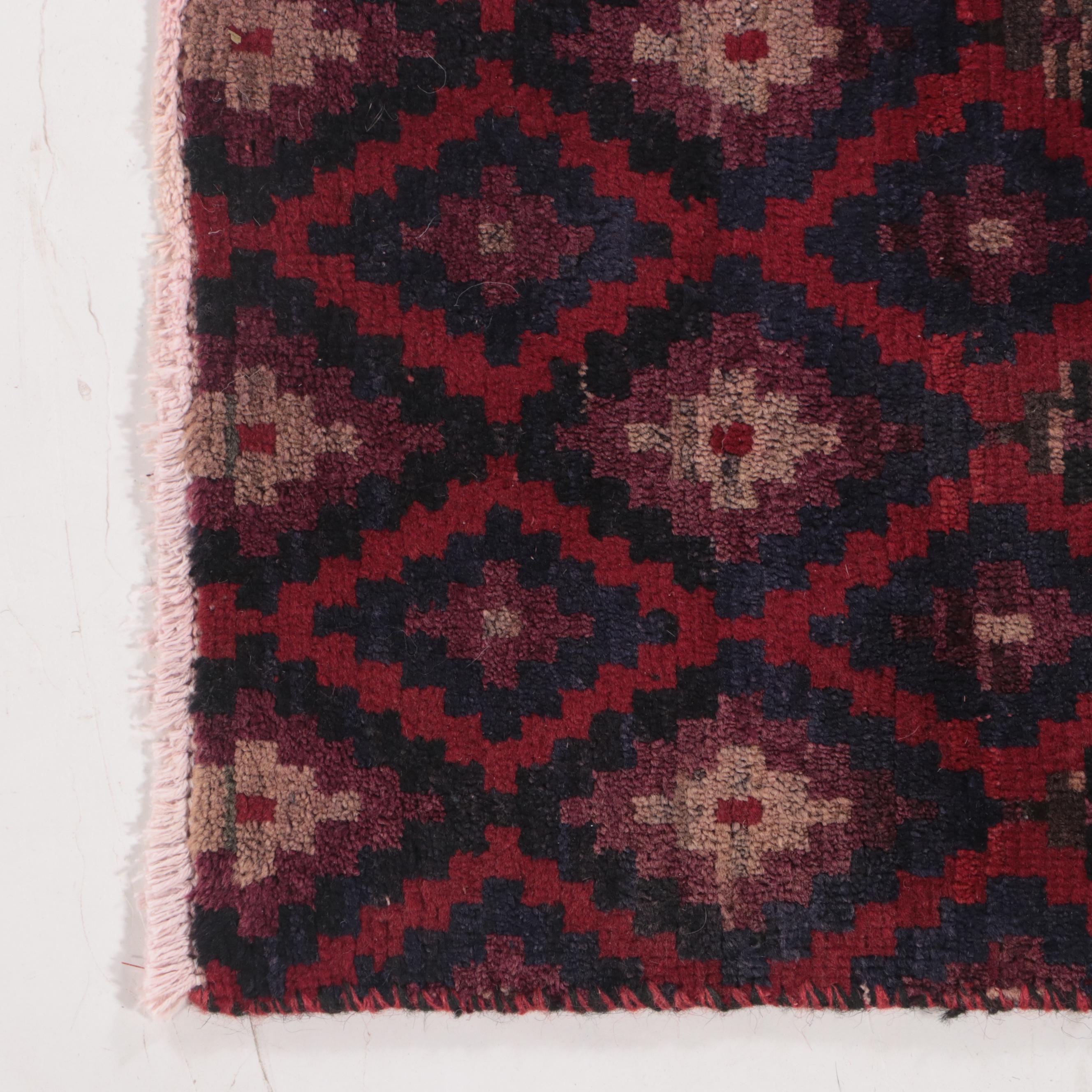 1'10 x 2'10 Hand-Knotted Persian Baluch Remnant Accent Rug