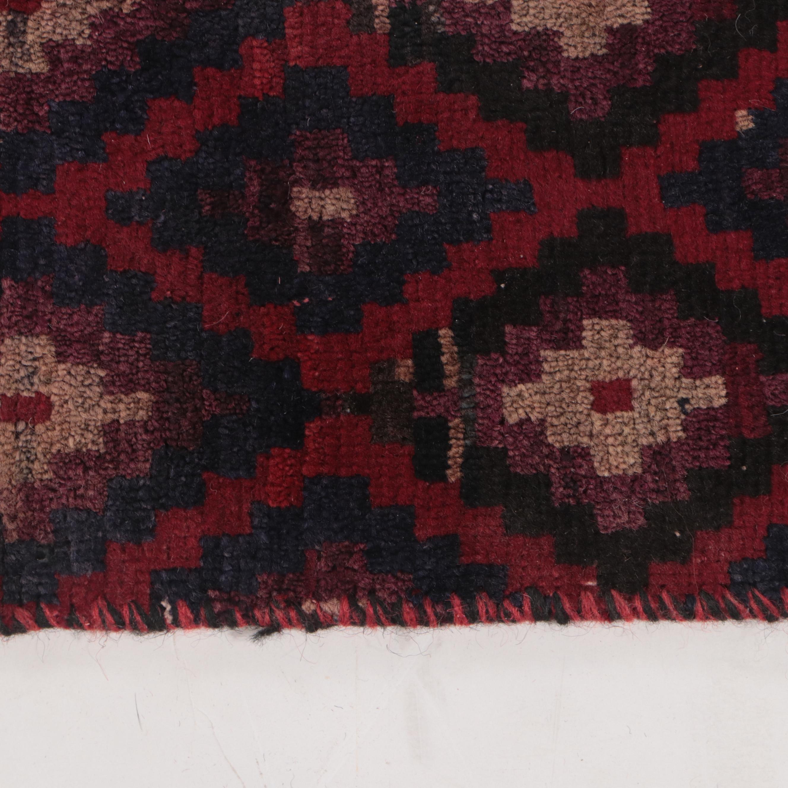 1'10 x 2'10 Hand-Knotted Persian Baluch Remnant Accent Rug