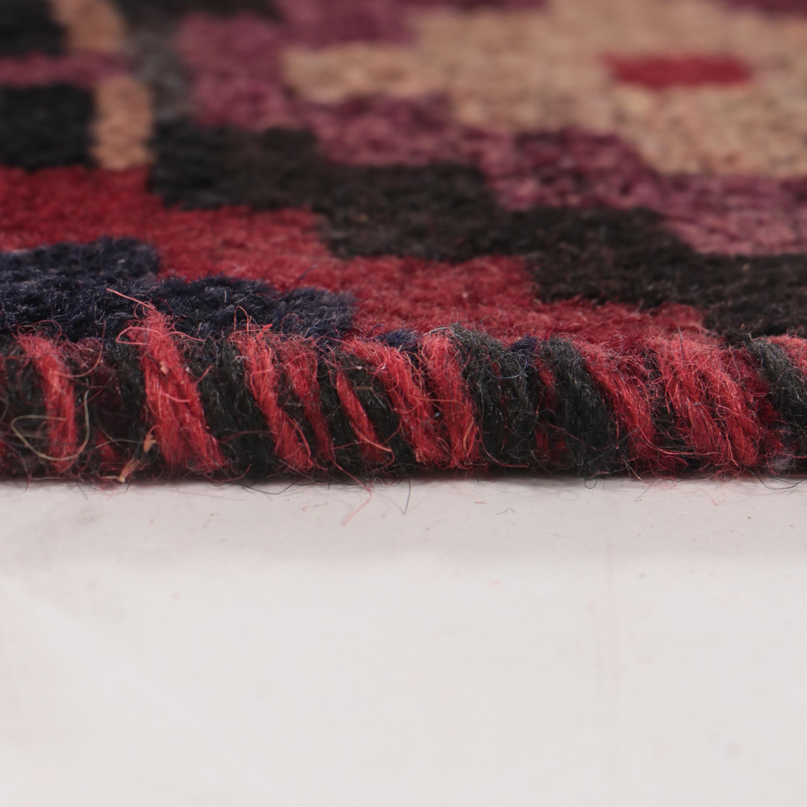 1'10 x 2'10 Hand-Knotted Persian Baluch Remnant Accent Rug