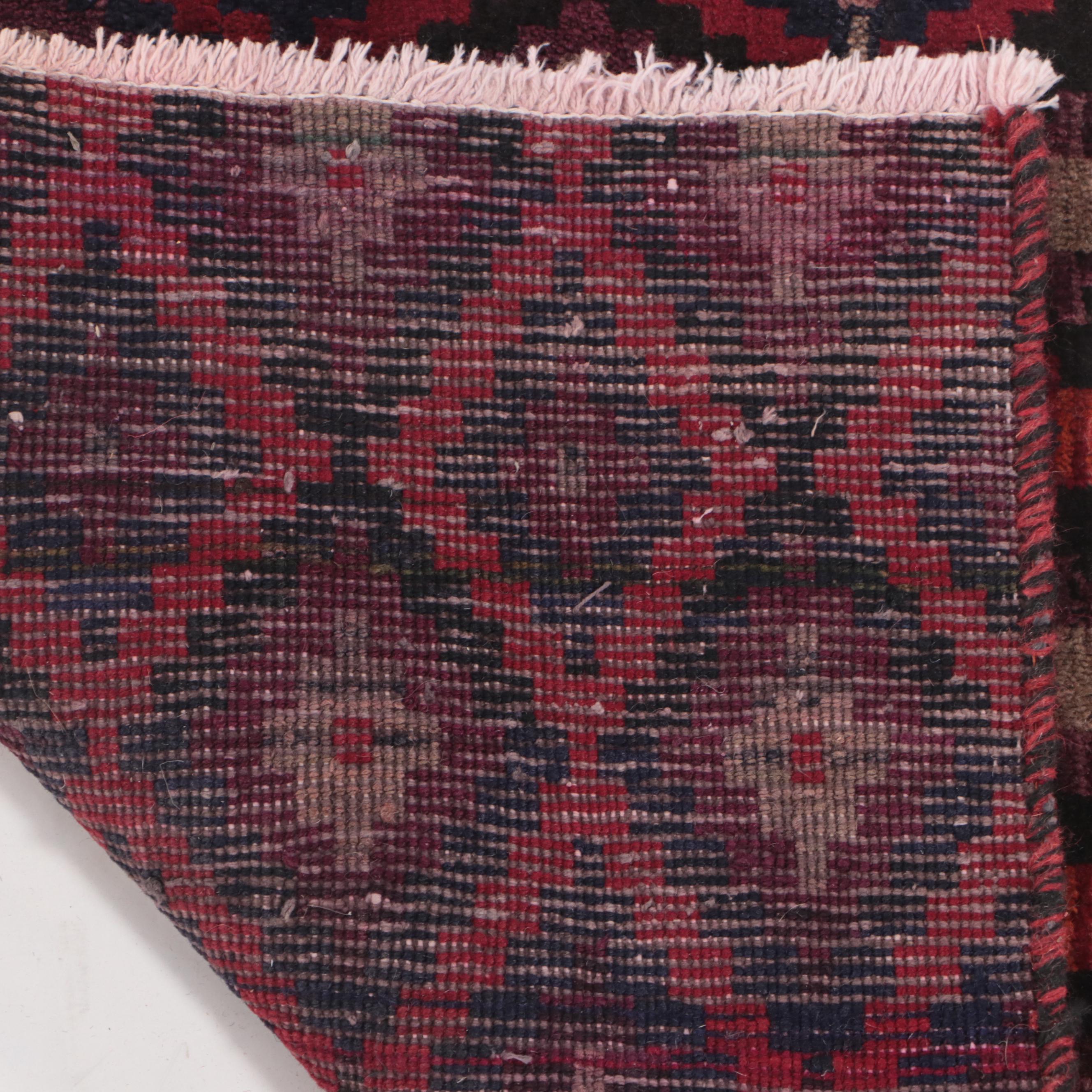 1'10 x 2'10 Hand-Knotted Persian Baluch Remnant Accent Rug