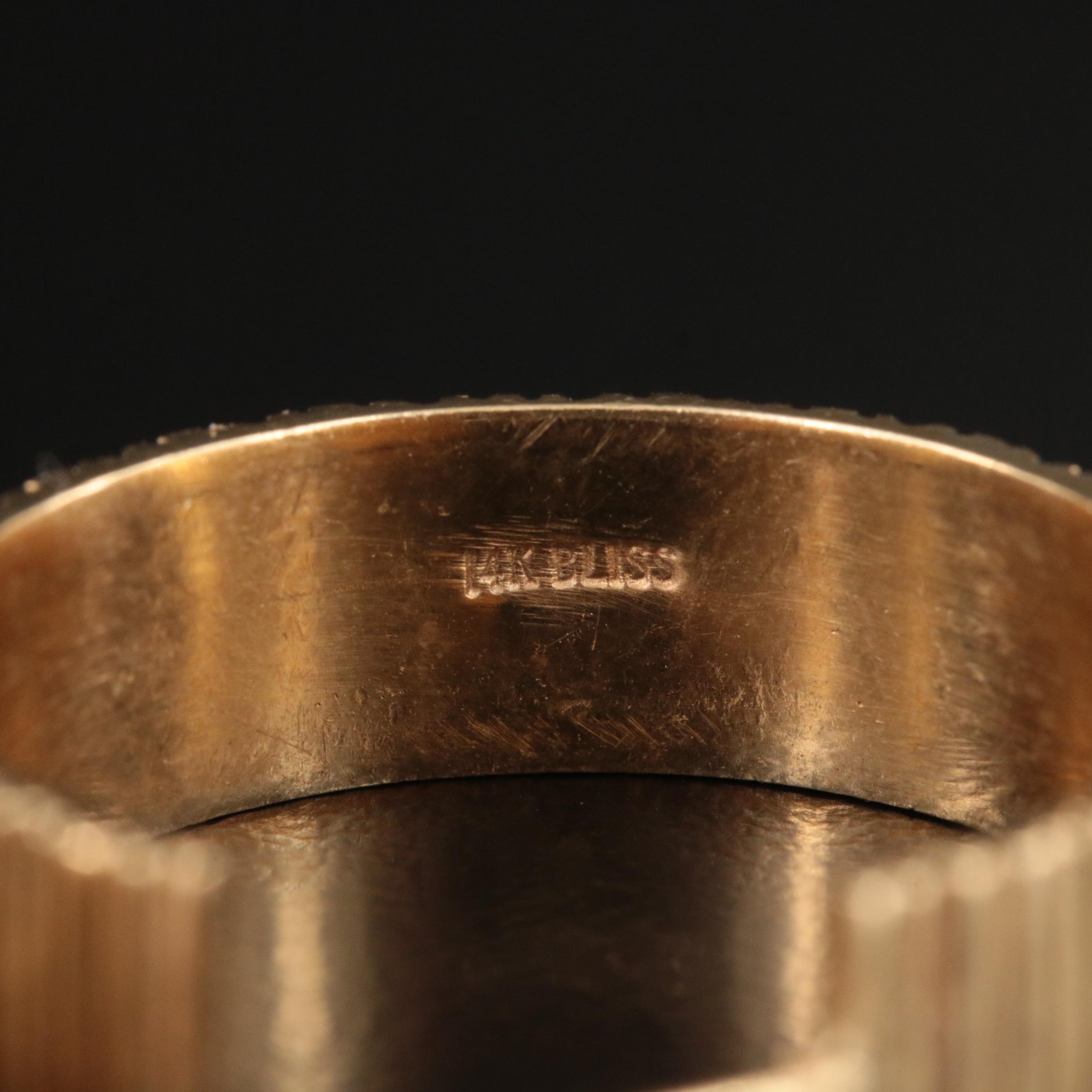 14K Textured Hoop Earrings