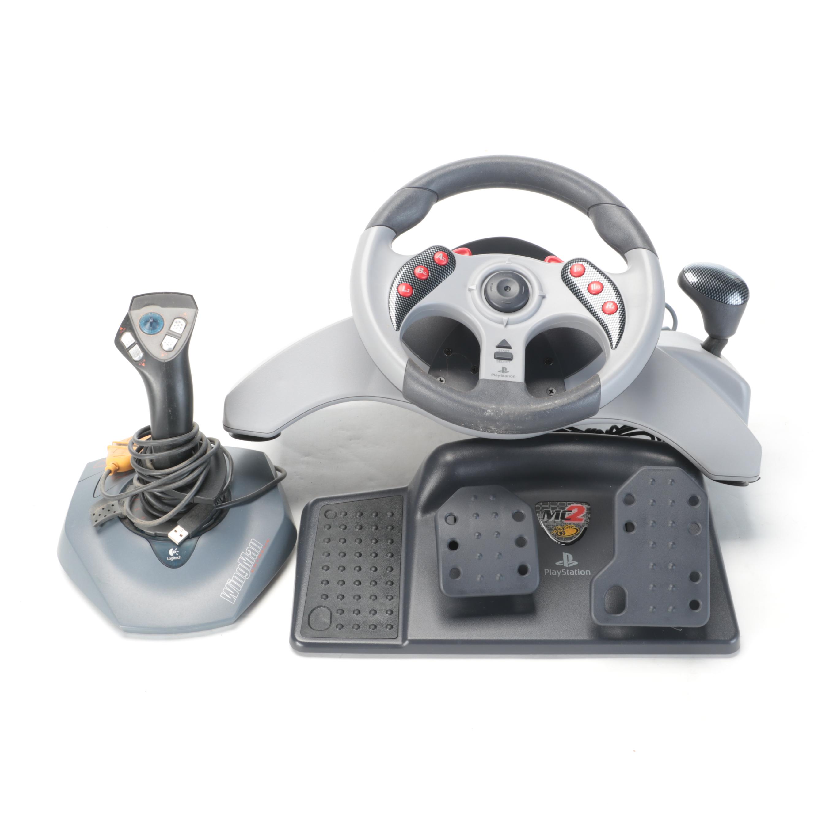 Playstation Mad City 2 Race Car Console With Logitech Wingman Controller