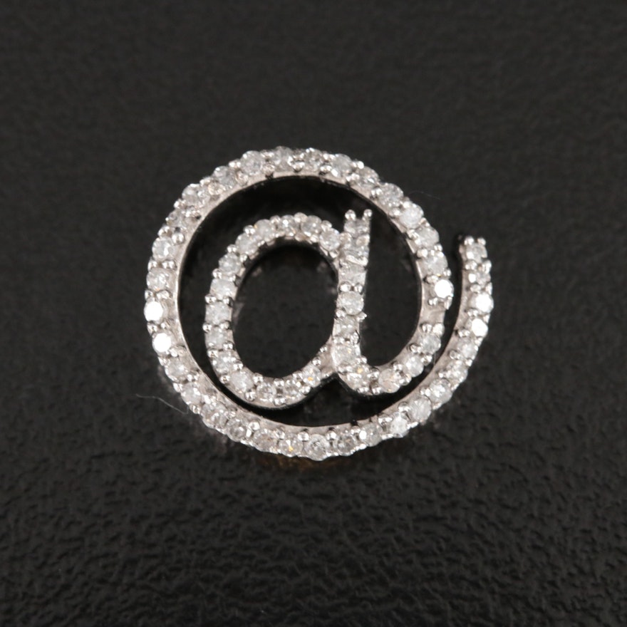 Sterling Diamond @ Symbol Slide Pendant