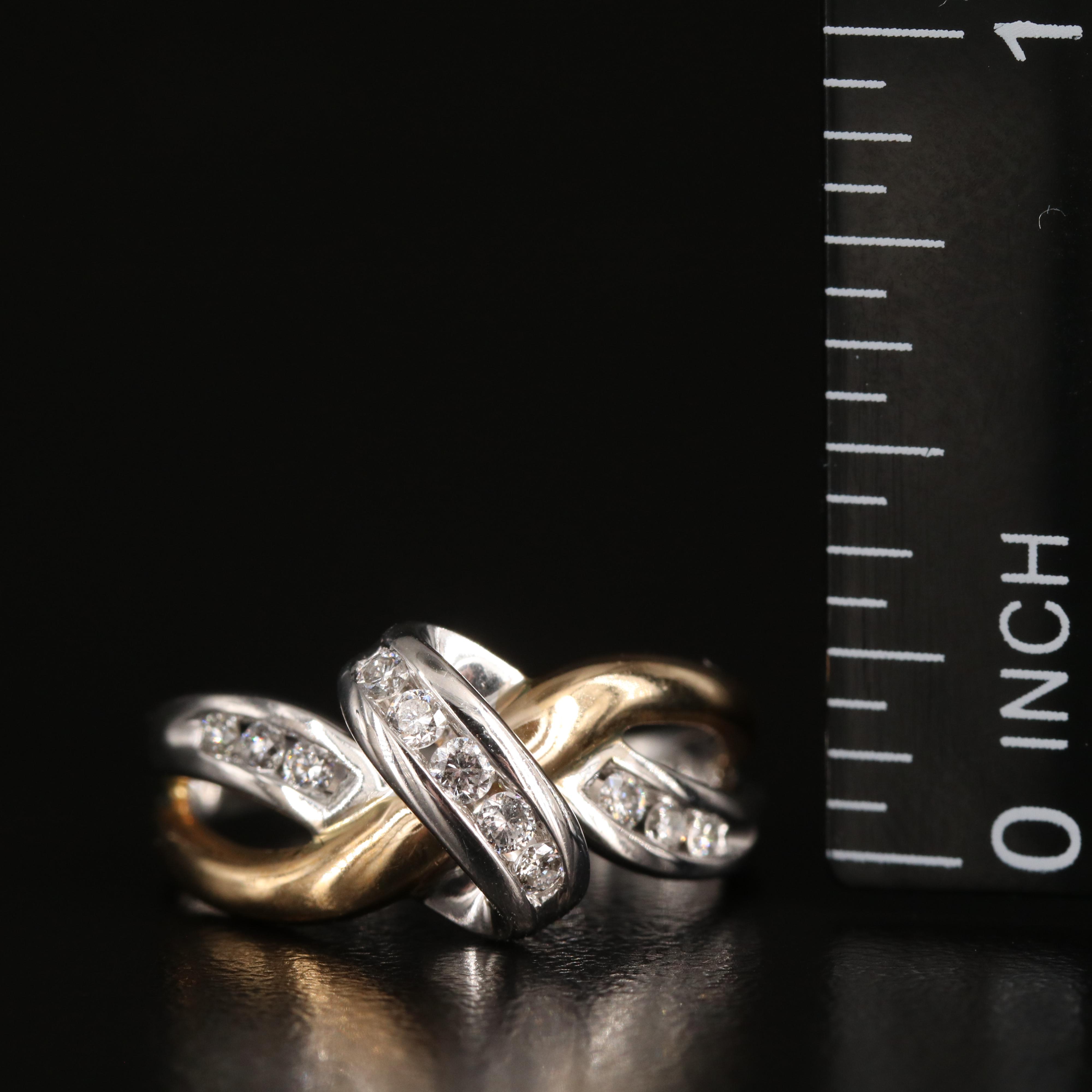 10K 0.26 CTW Diamond Ribbon Ring