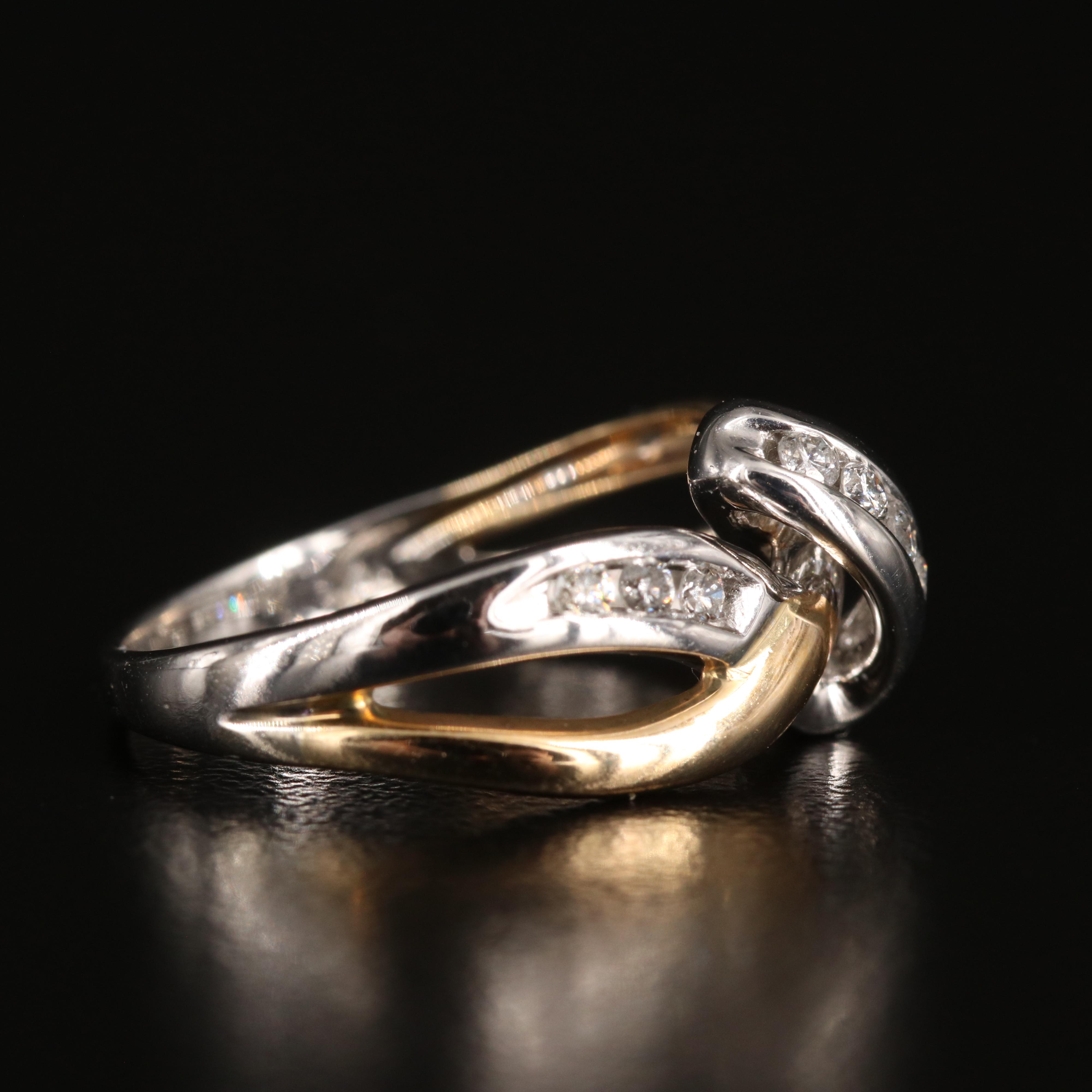 10K 0.26 CTW Diamond Ribbon Ring