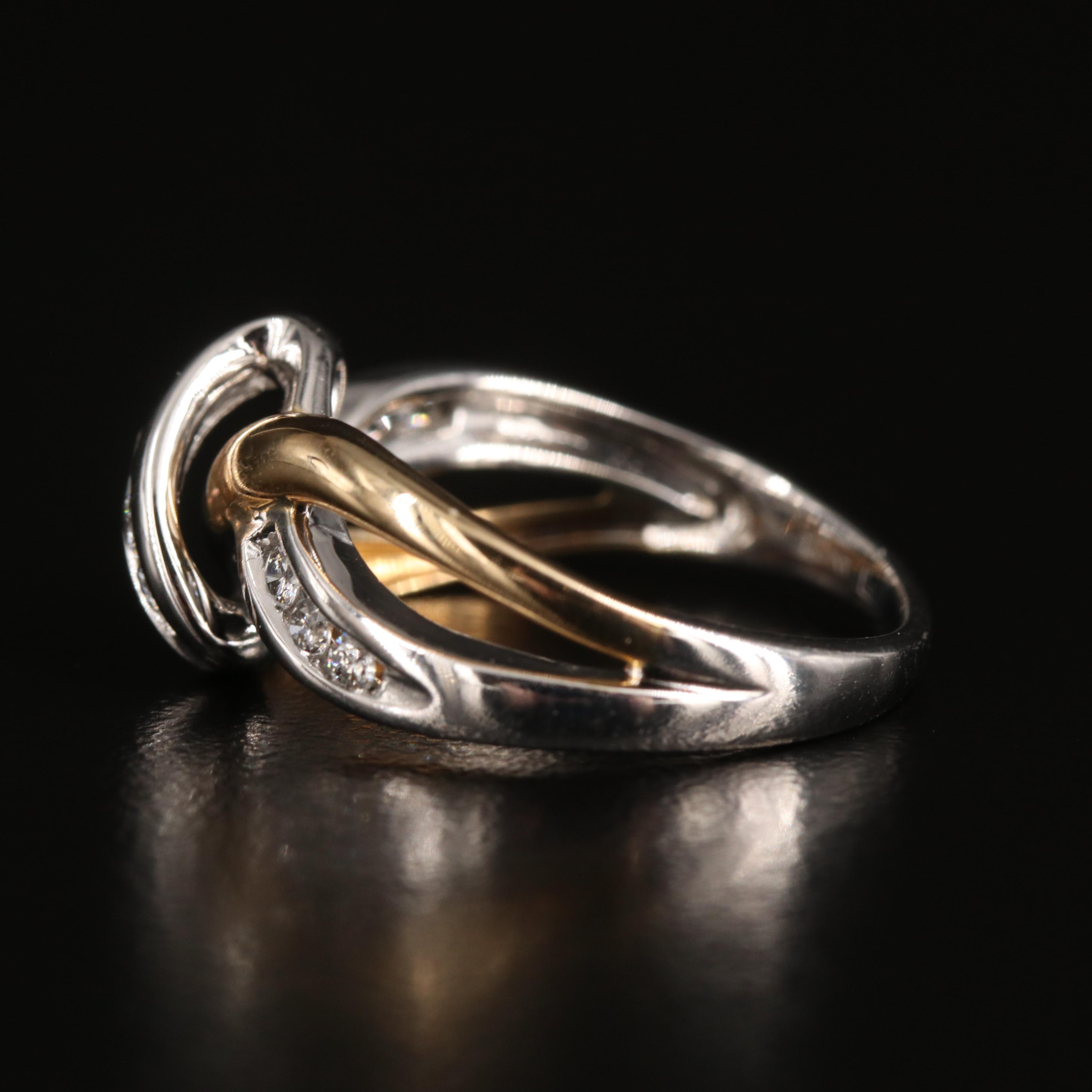 10K 0.26 CTW Diamond Ribbon Ring