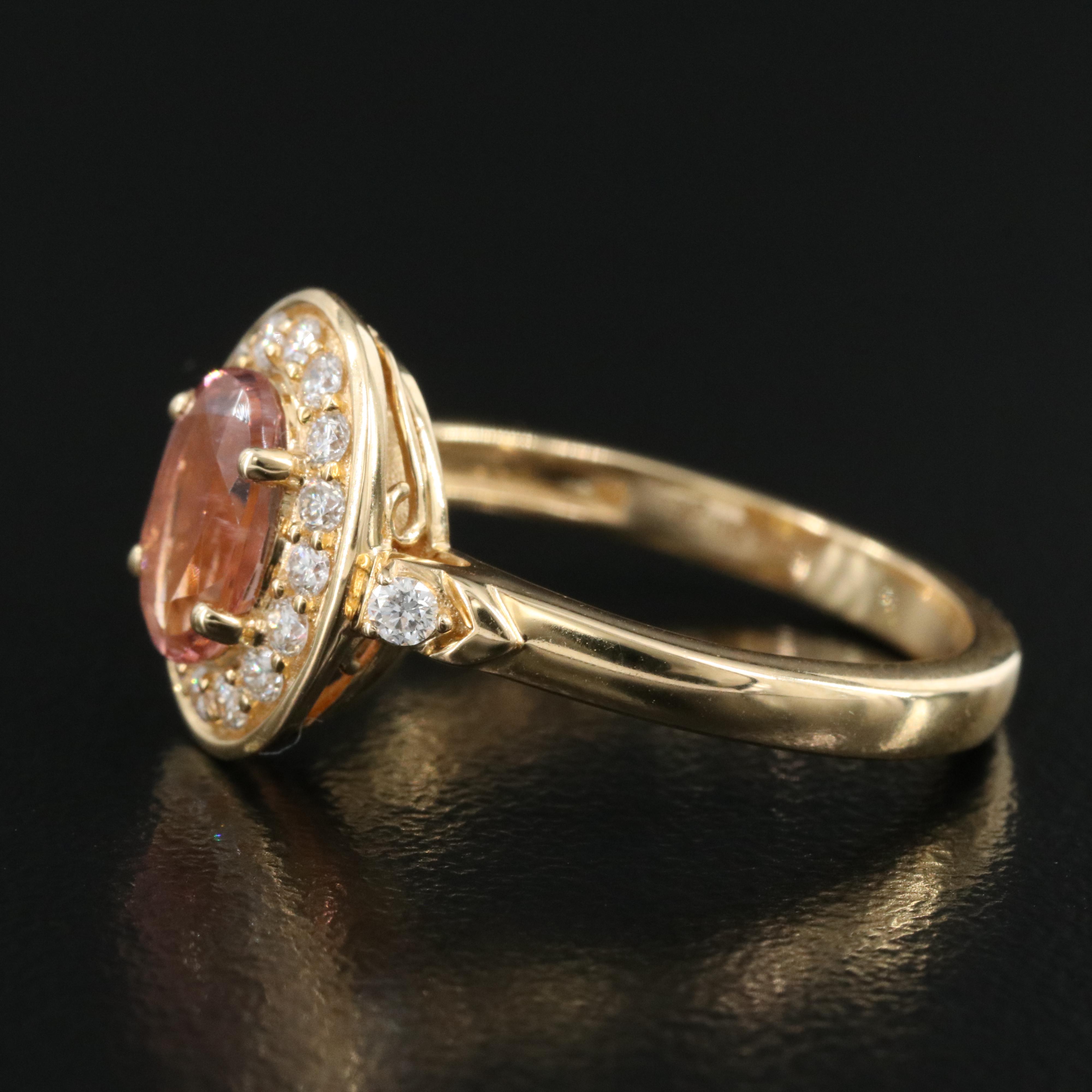 Chromia Jewelry 18K Tourmaline and Diamond Ring