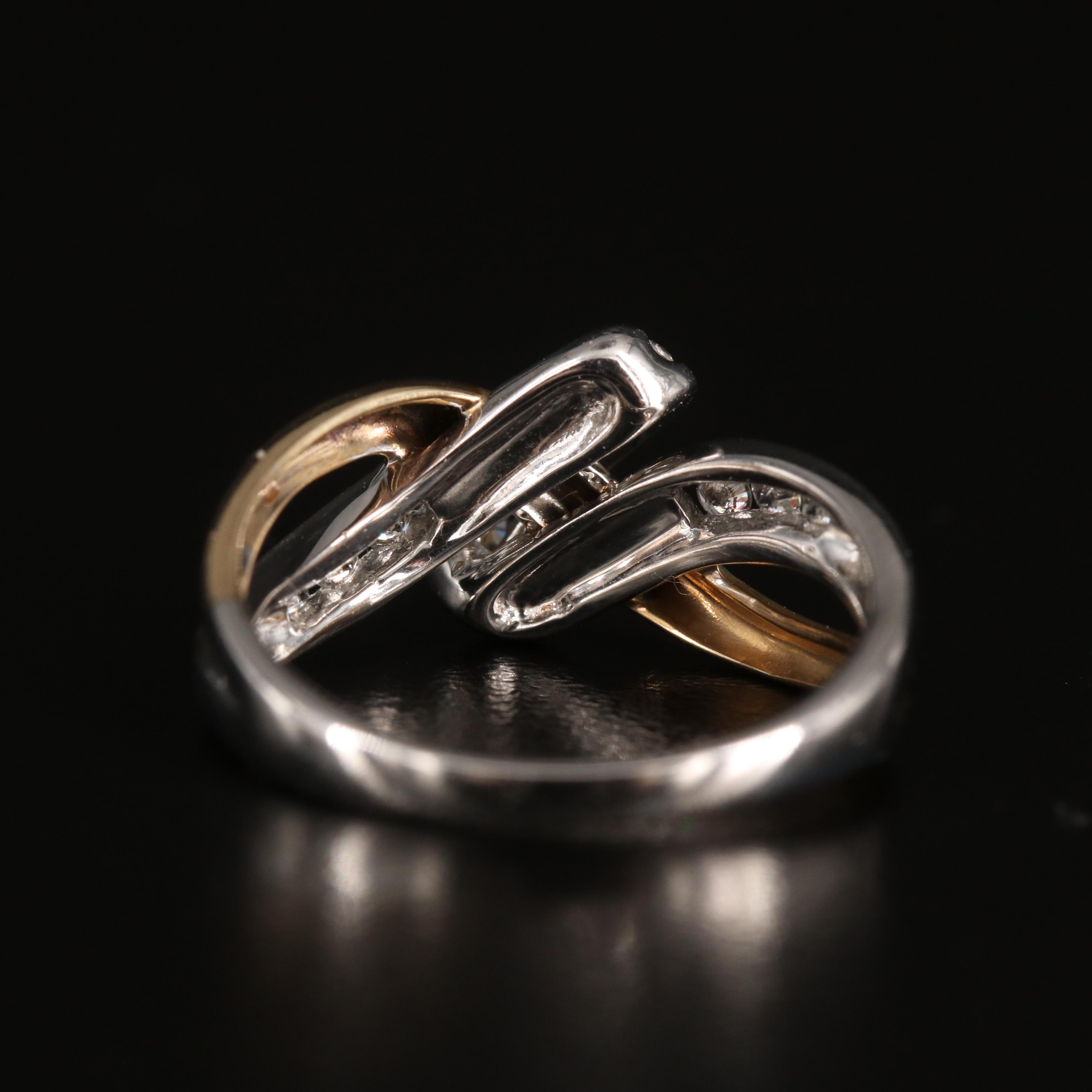 10K 0.26 CTW Diamond Ribbon Ring