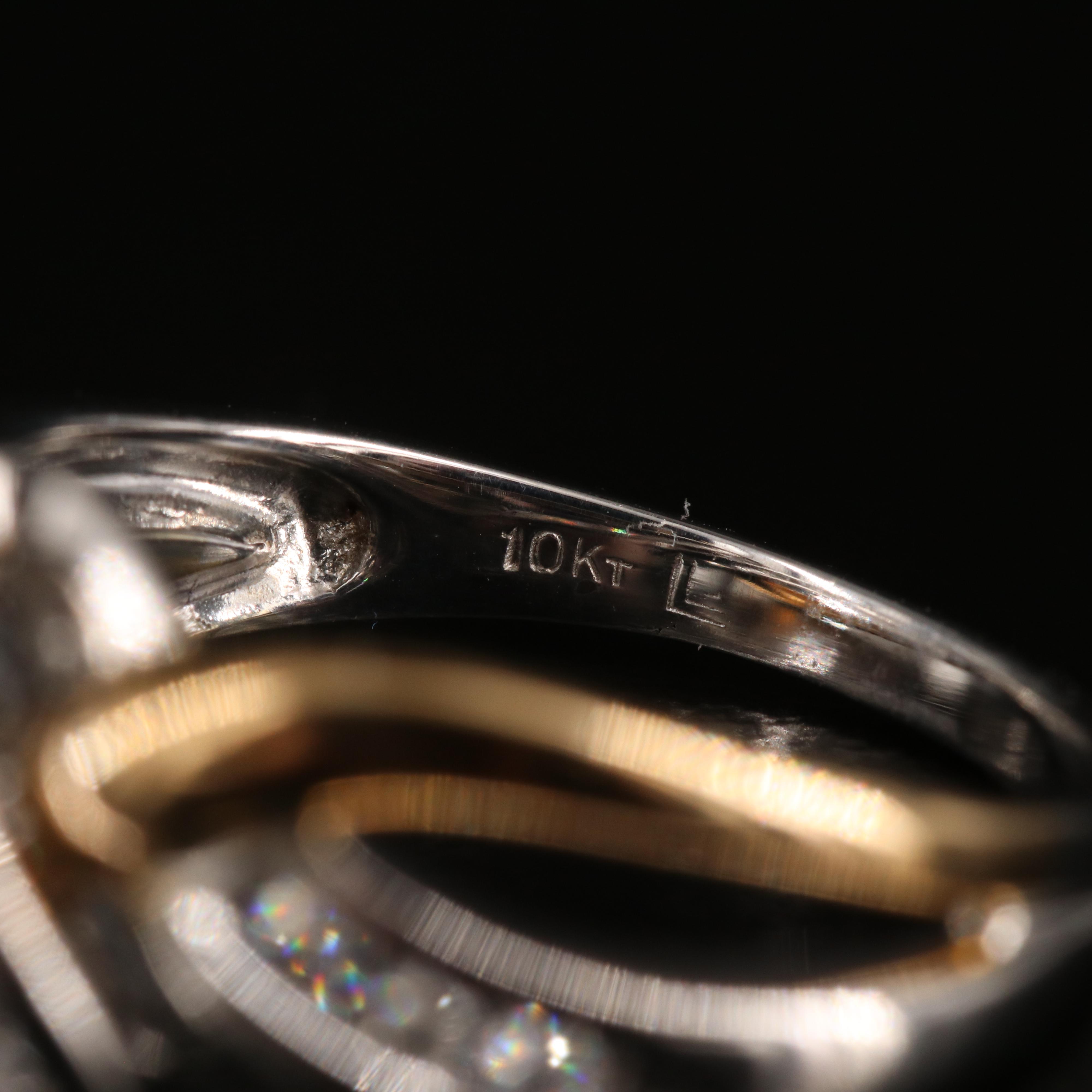 10K 0.26 CTW Diamond Ribbon Ring