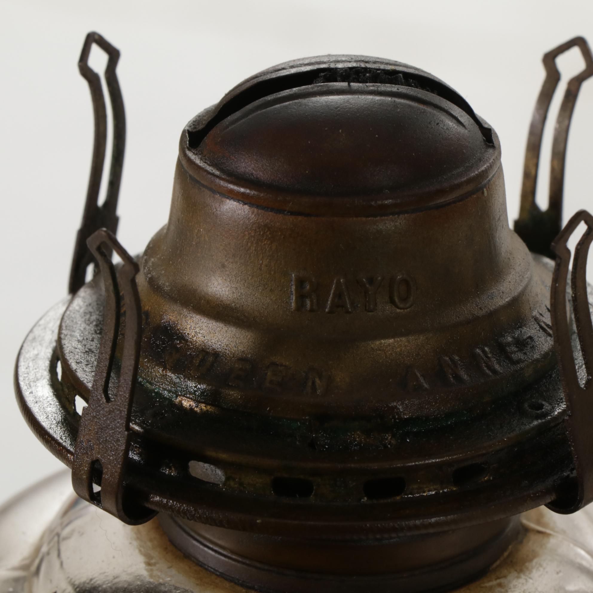 Tole Painted Floor Lamp, Pair of Sad Irons, Wooden Step Ladder, and More