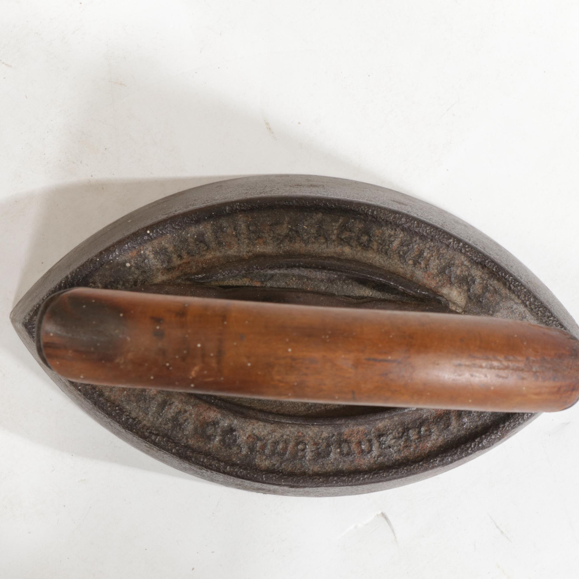 Tole Painted Floor Lamp, Pair of Sad Irons, Wooden Step Ladder, and More