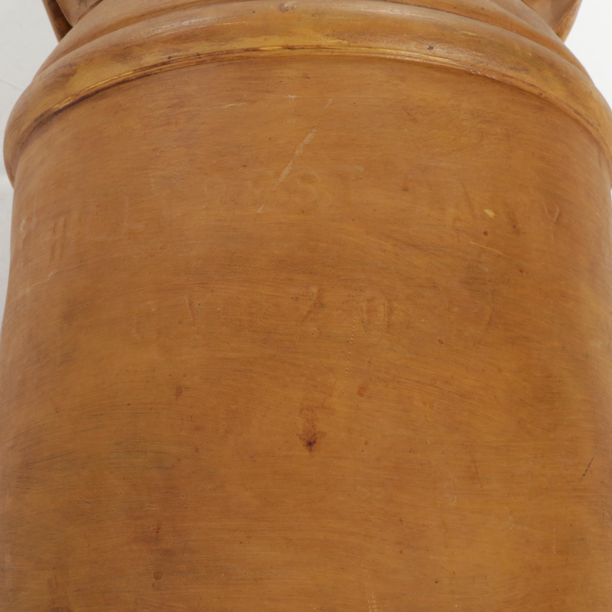 Tole Painted Floor Lamp, Pair of Sad Irons, Wooden Step Ladder, and More