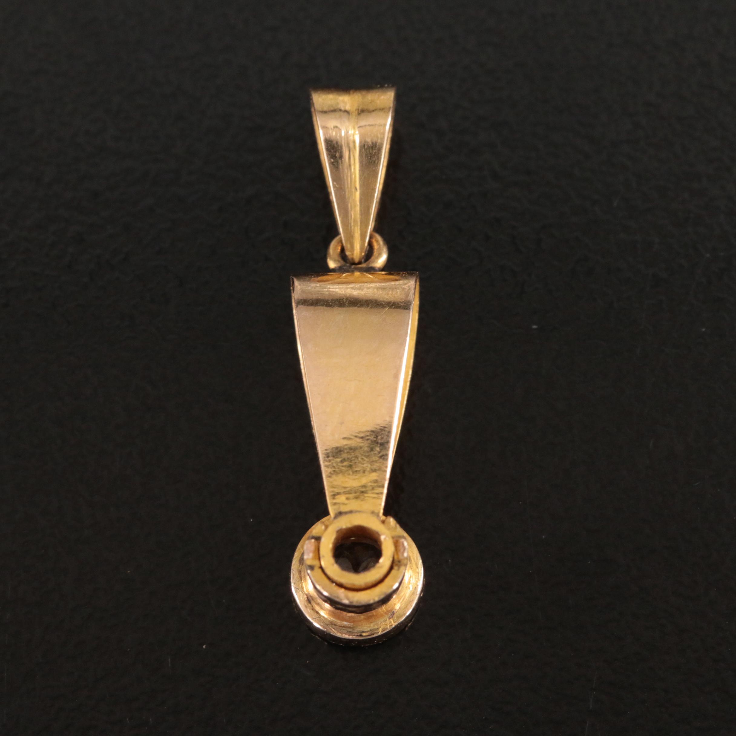 18K Cubic Zirconia Pendant