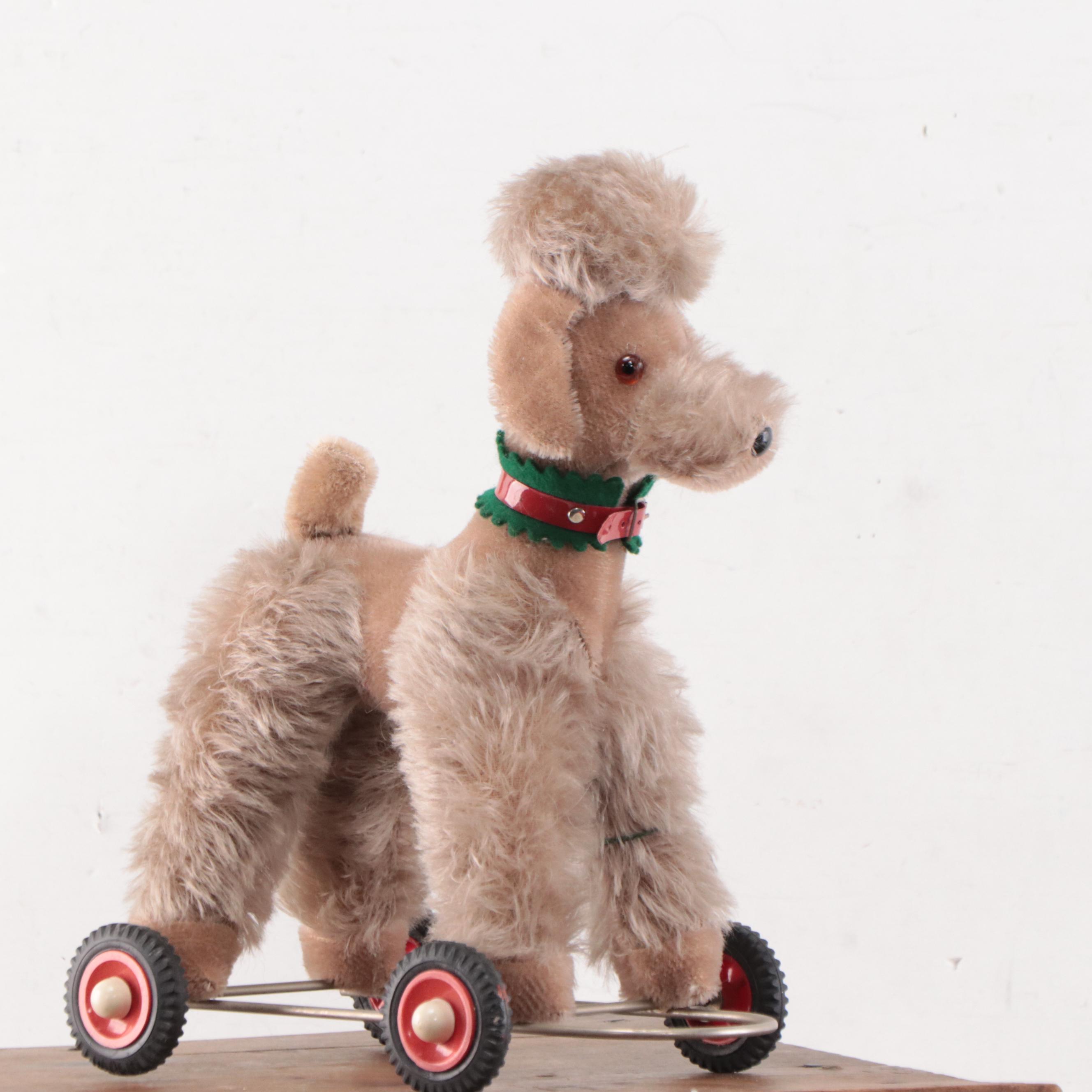 Metal Decorative Boxes, Child's Chair & End Table, and Toy Dog