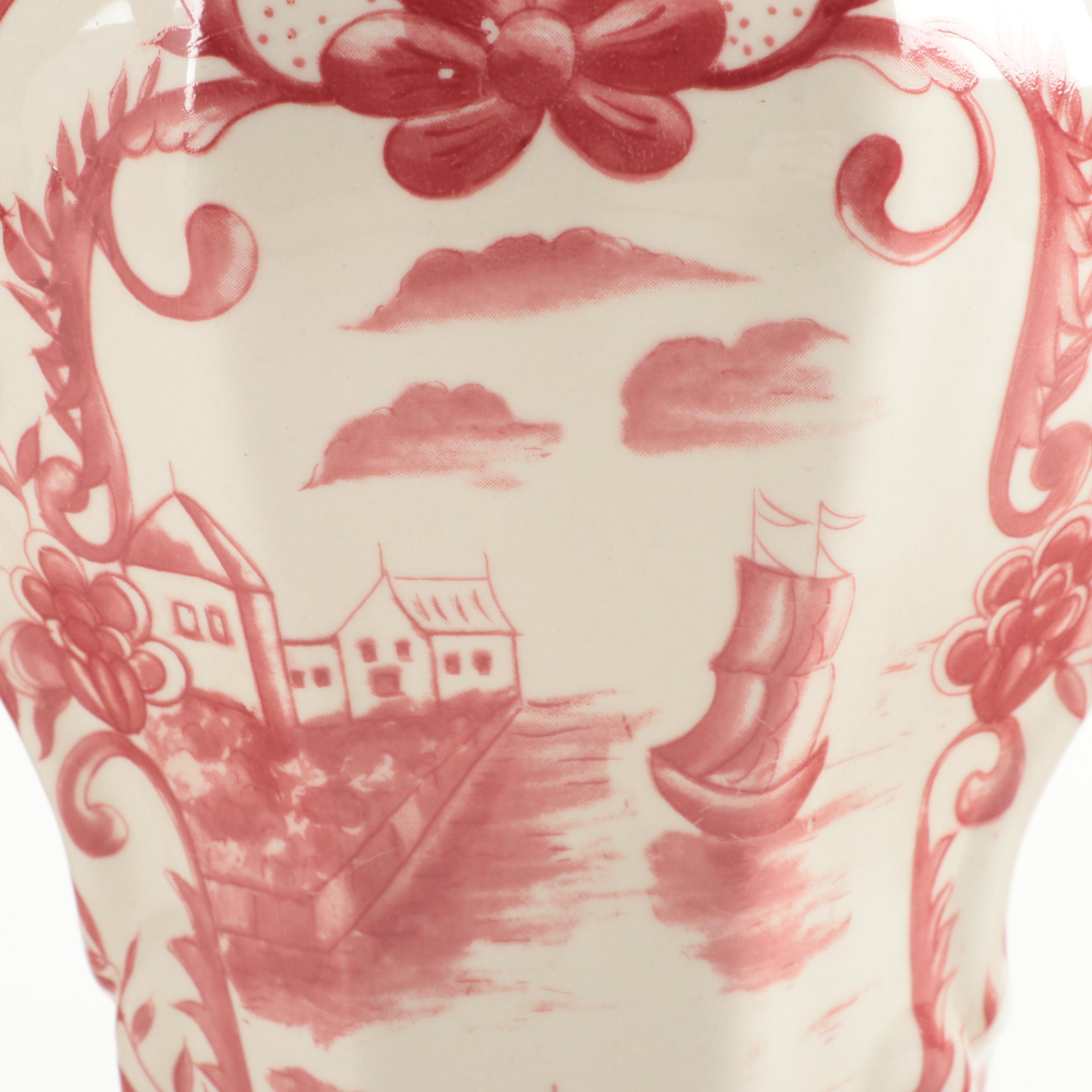 Joanne Reed's Ceramic Pink Delft Style Garniture Set