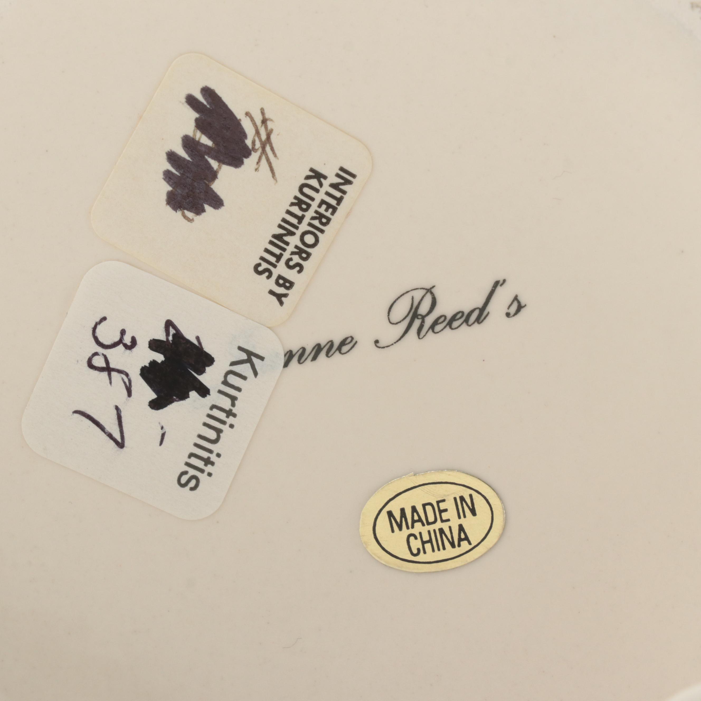 Joanne Reed's Ceramic Pink Delft Style Garniture Set