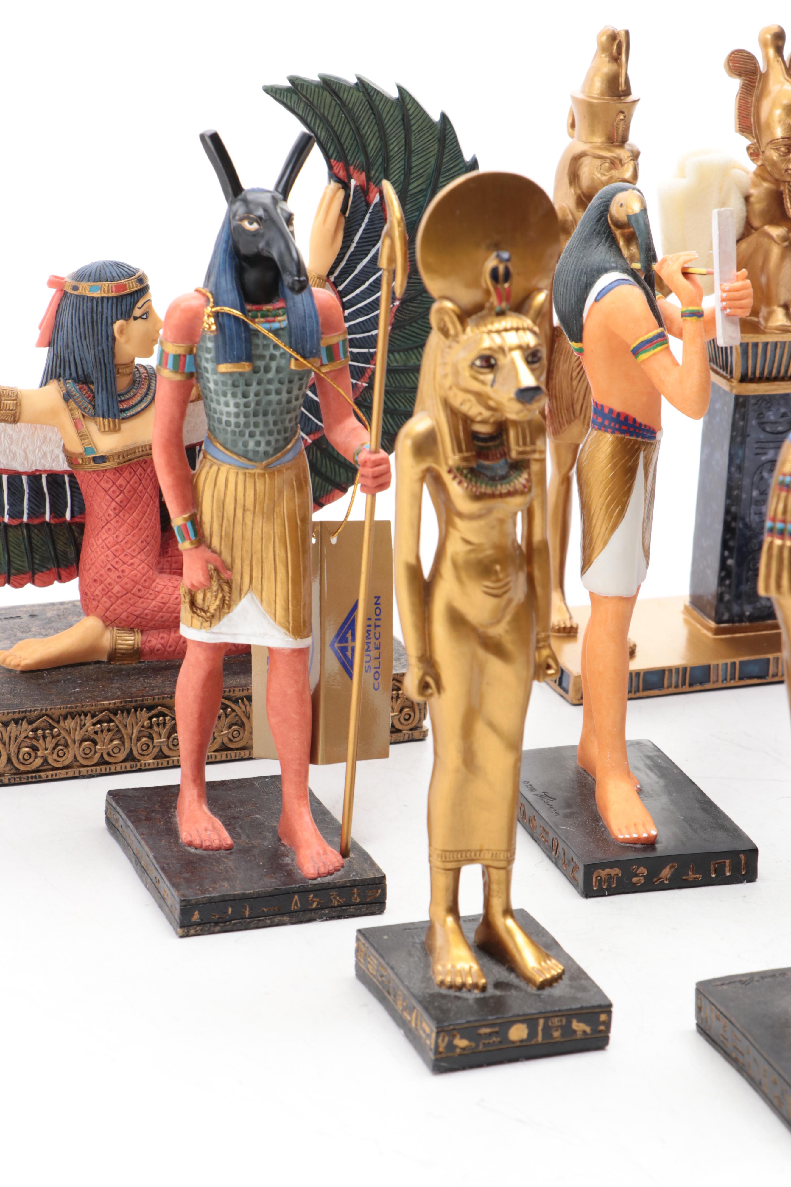 Summit Collection, Other Resin Egyptian Deity Figures With Anubis, Ra, Isis