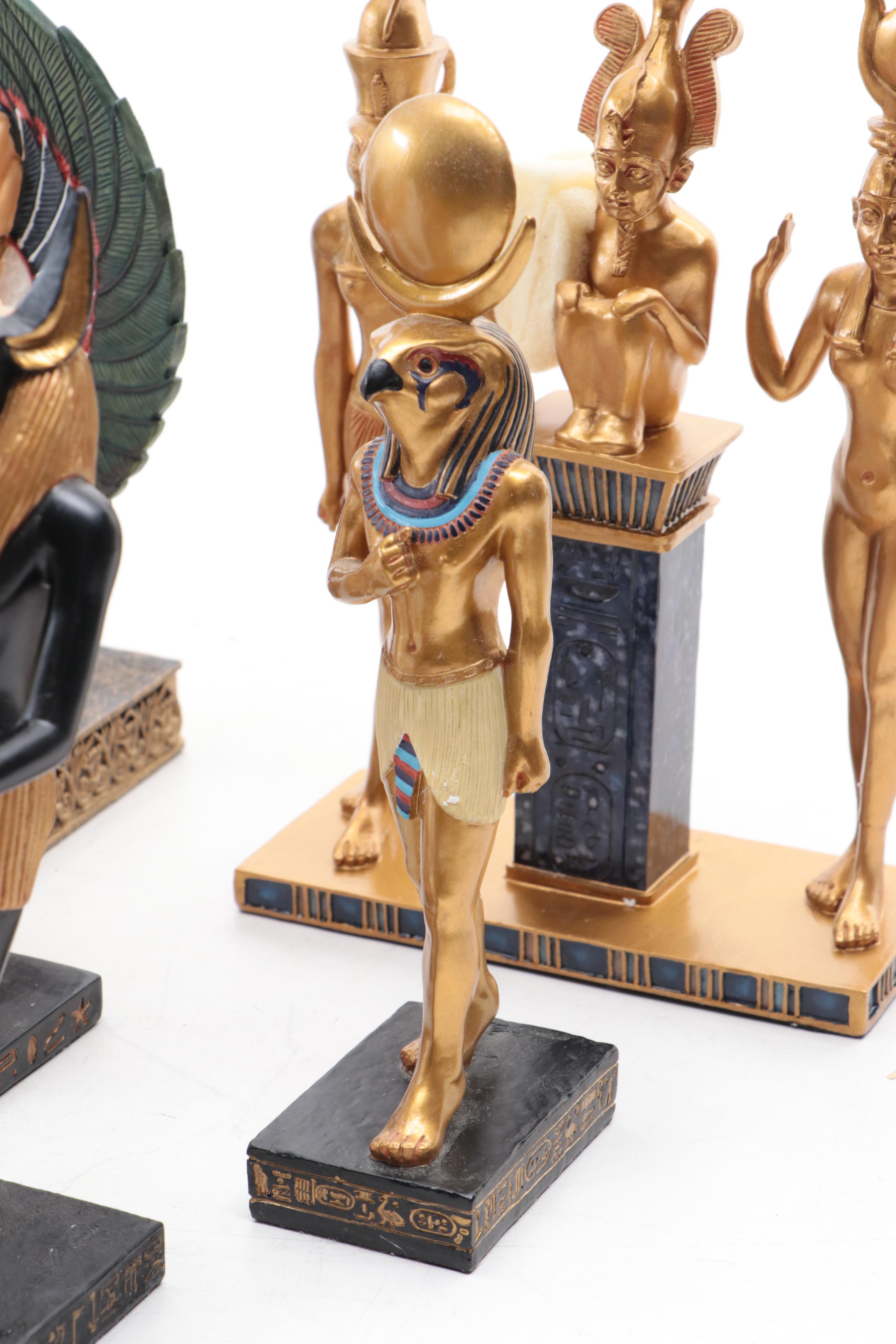Summit Collection, Other Resin Egyptian Deity Figures With Anubis, Ra, Isis