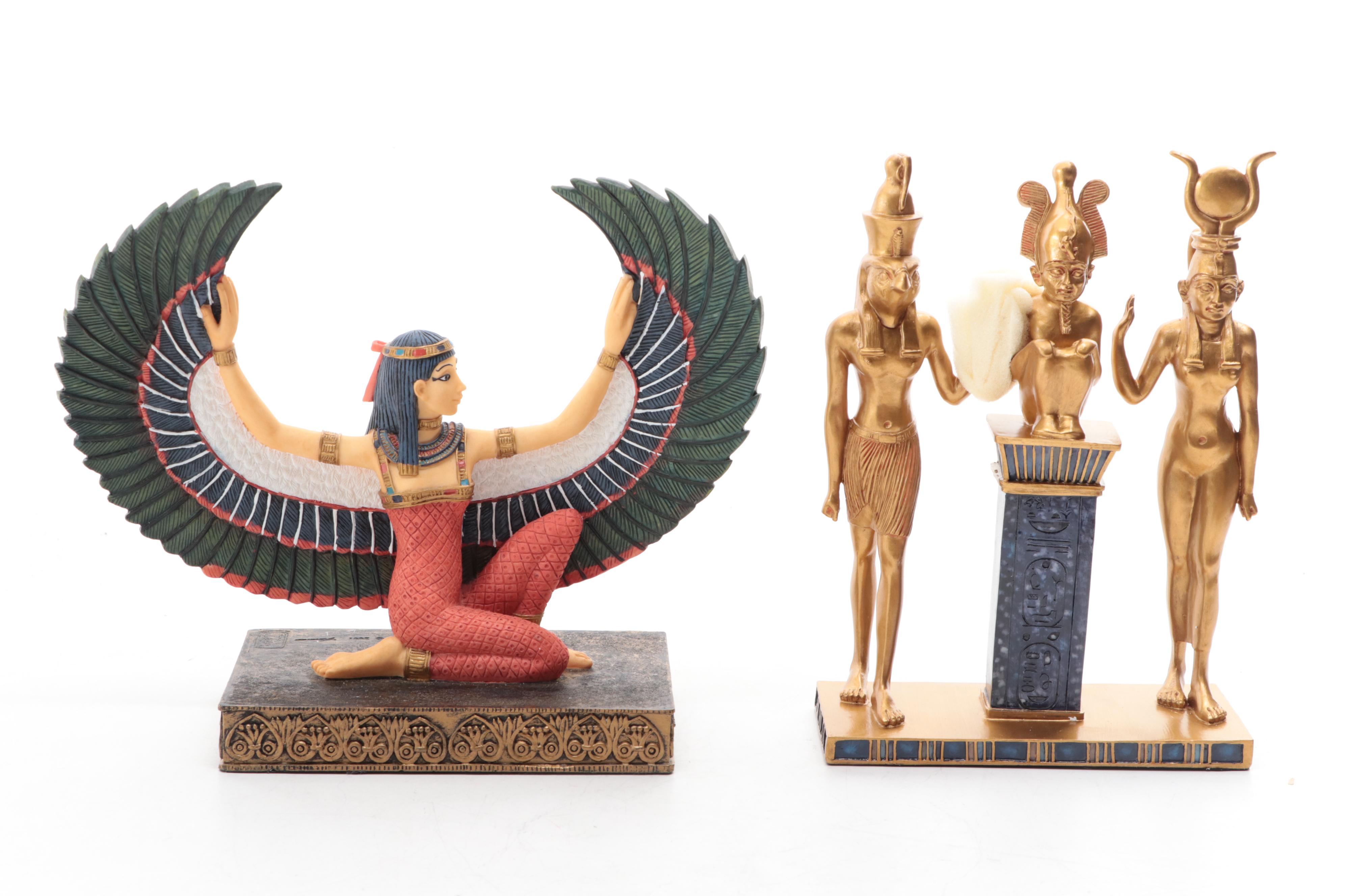 Summit Collection, Other Resin Egyptian Deity Figures With Anubis, Ra, Isis