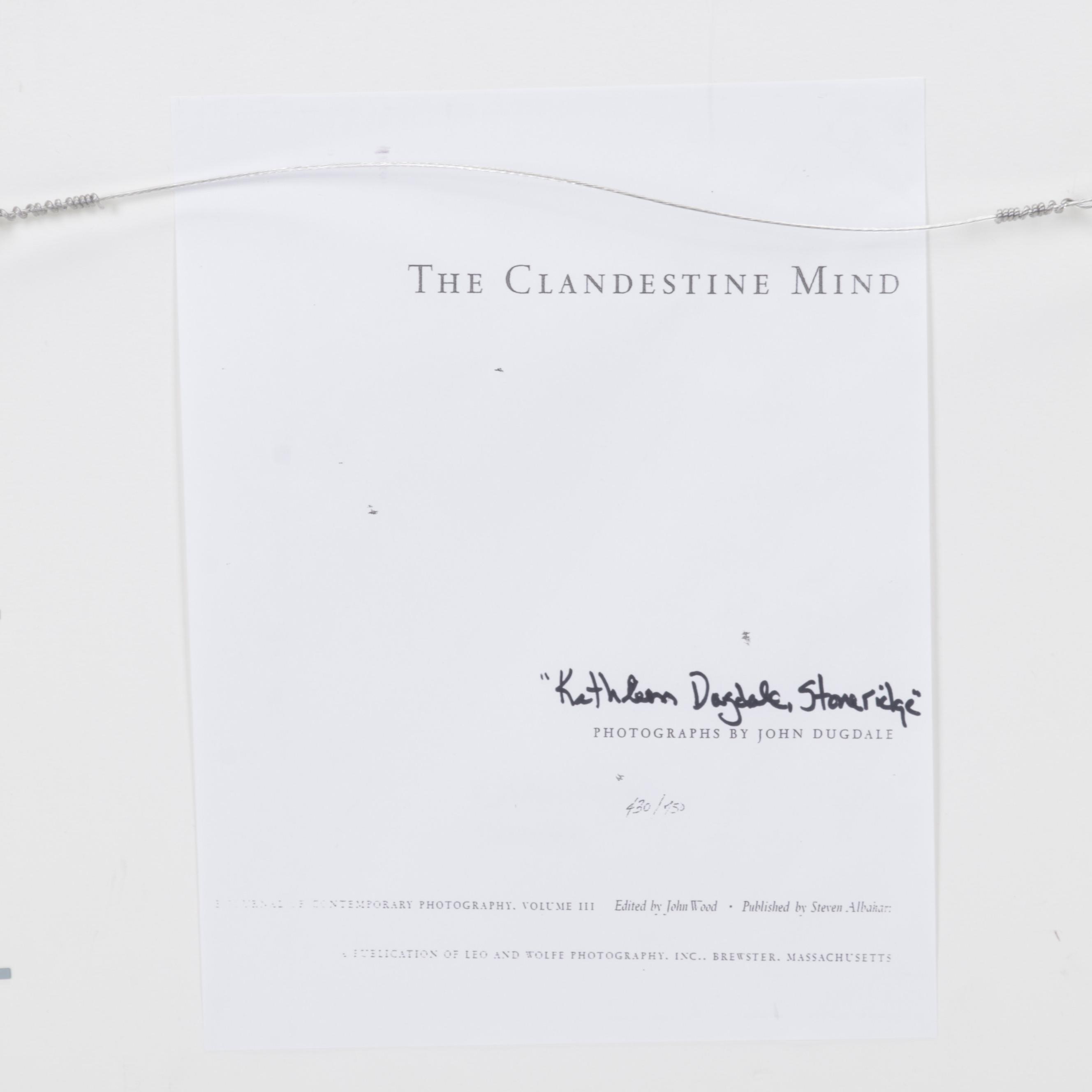 John Dugdale Photogravure "Kathleen Dugdale, Stone Ridge," 2002