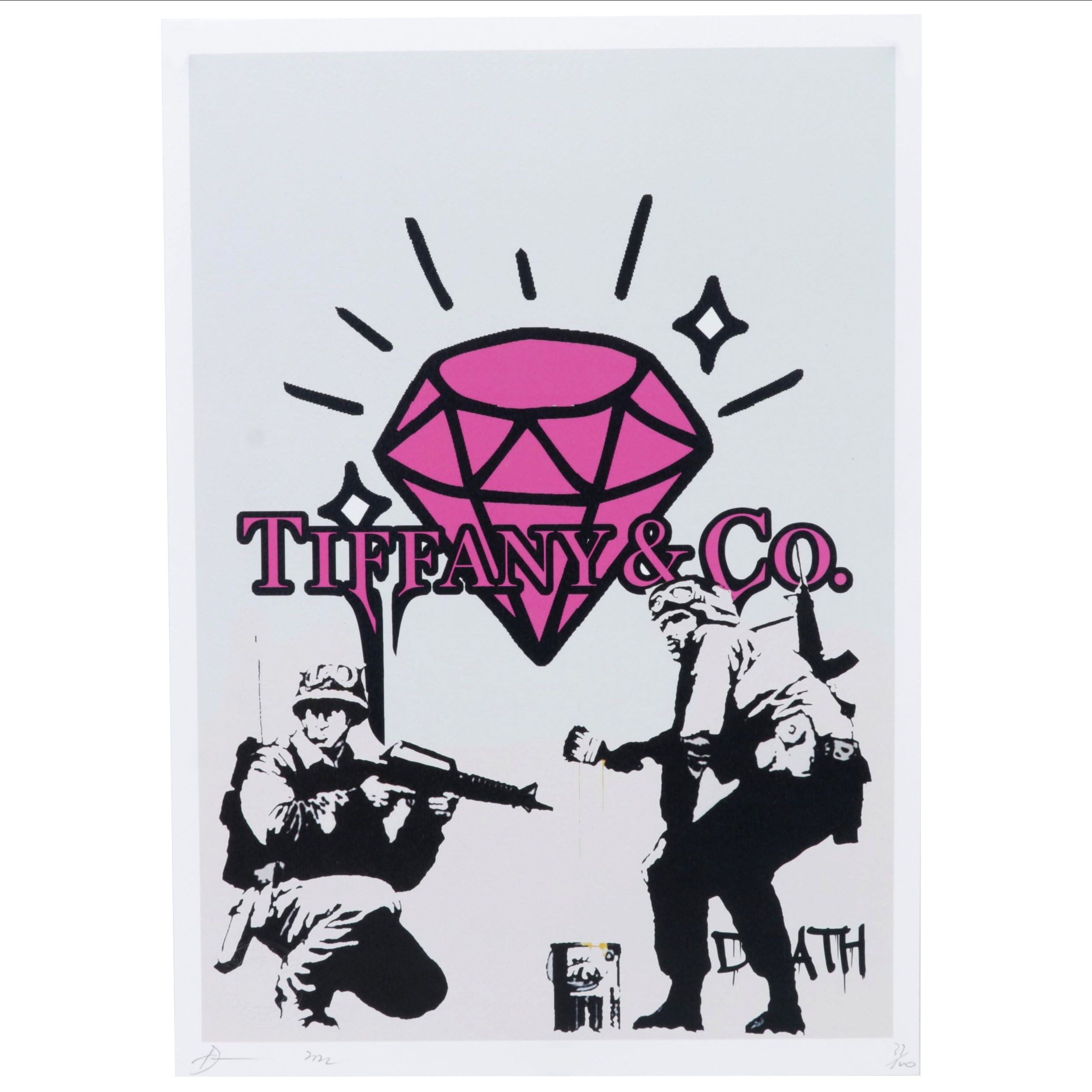 Death NYC Pop Art Graphic Print Homage To Banksy and Tiffany & Co, 2022