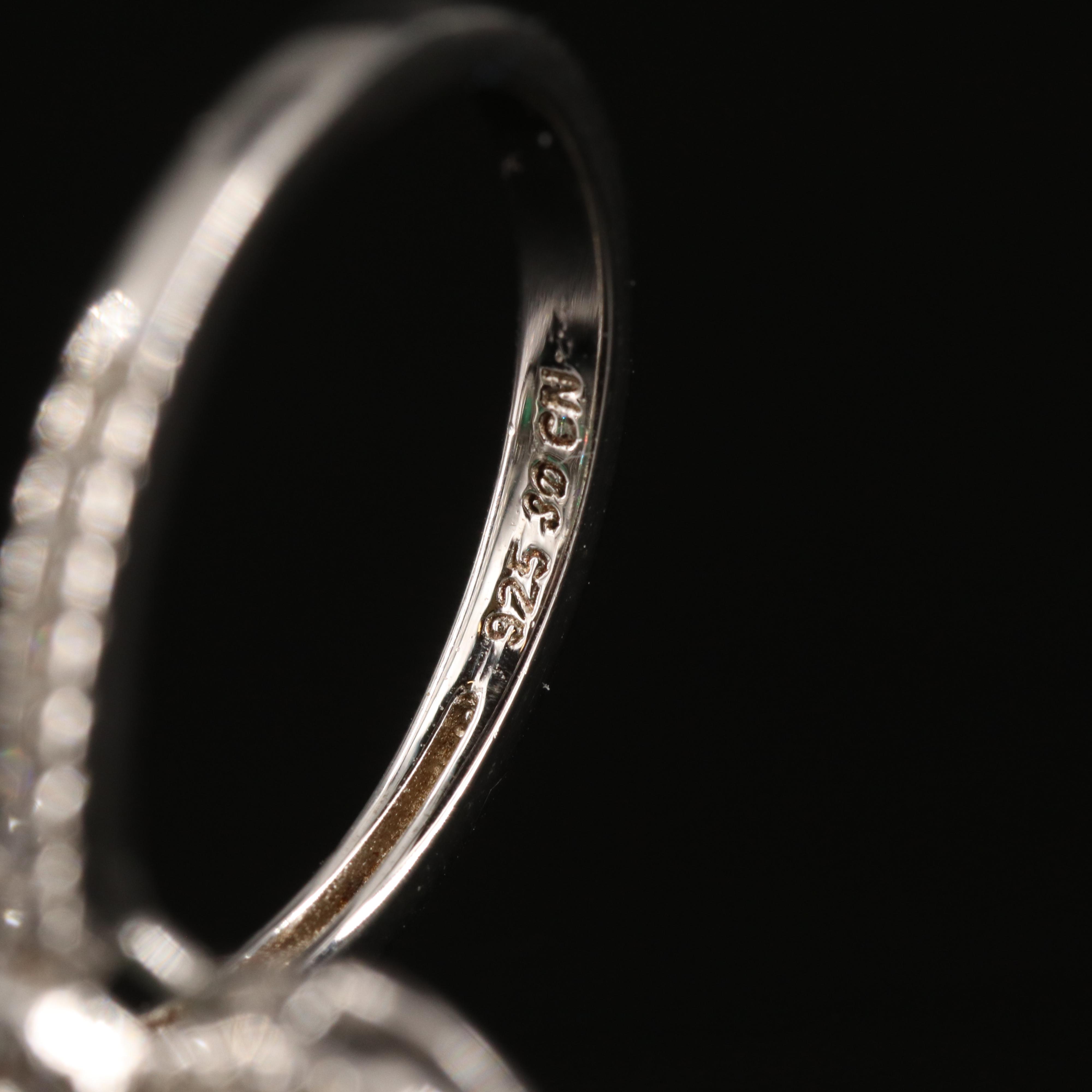 Sterling Emerald and Topaz Ring