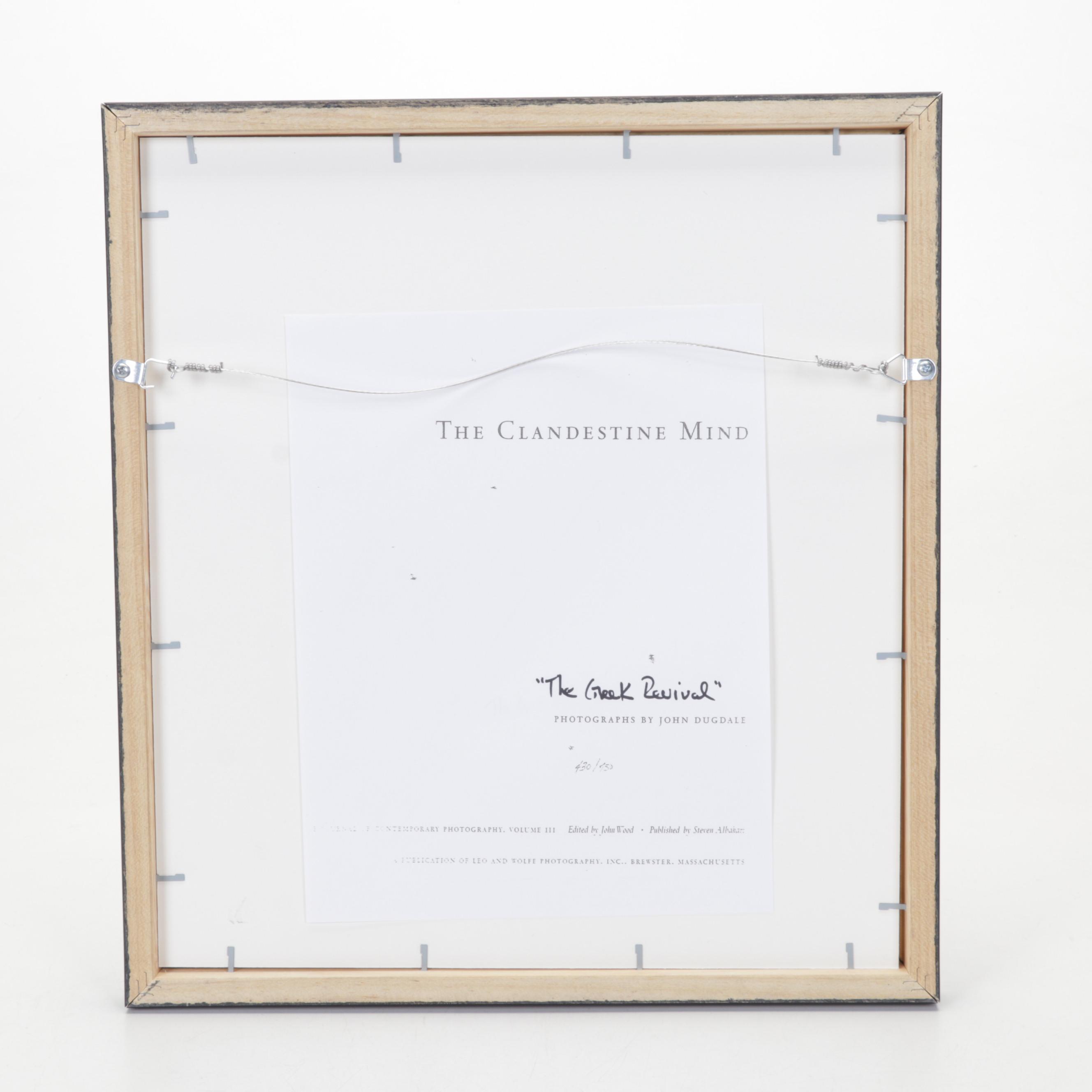 John Dugdale Photogravure "The Greek Revival" From "The Clandestine Mind," 2002