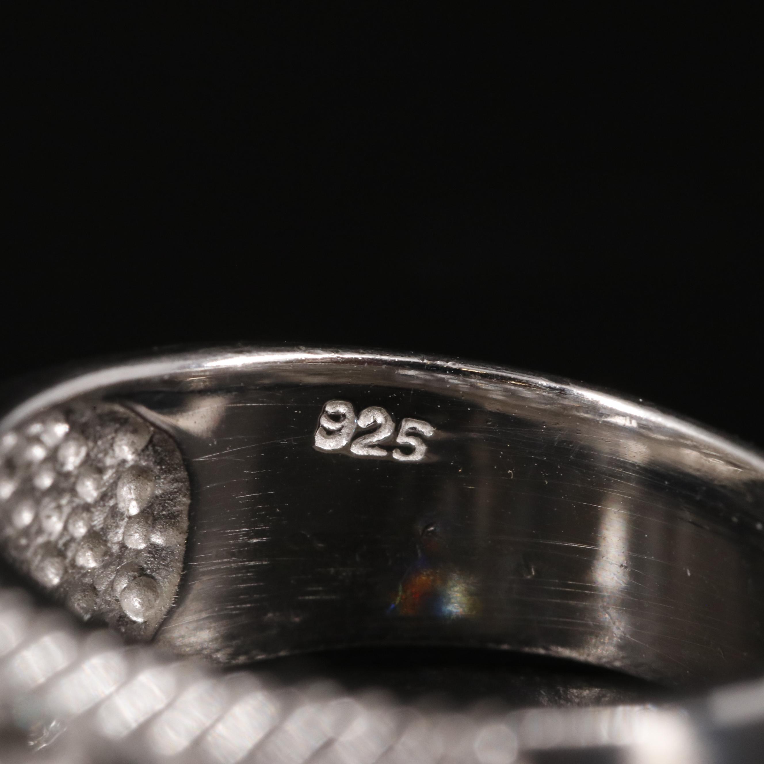 Sterling Blue Topaz Open Work Ring