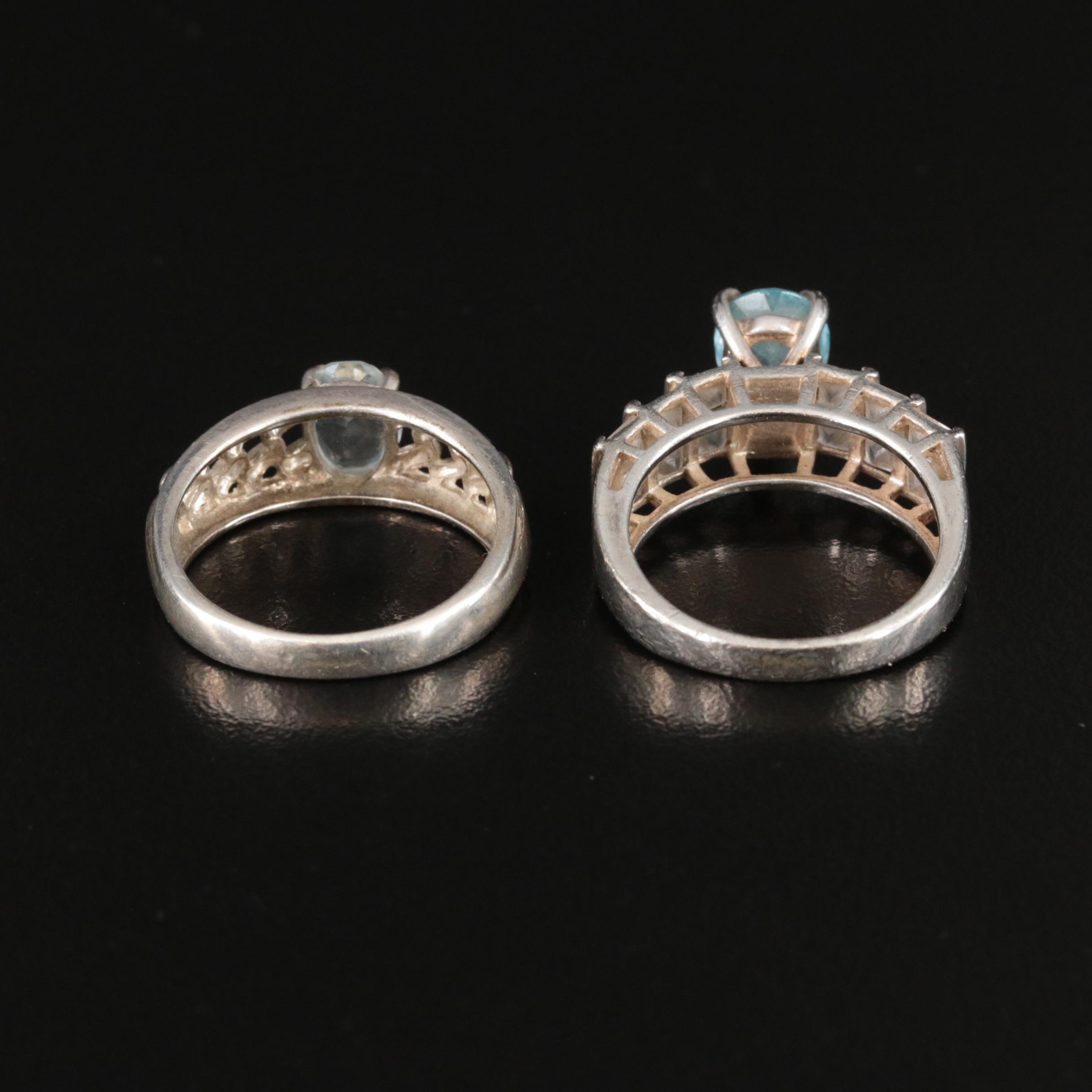 Sterling Topaz Ring Grouping