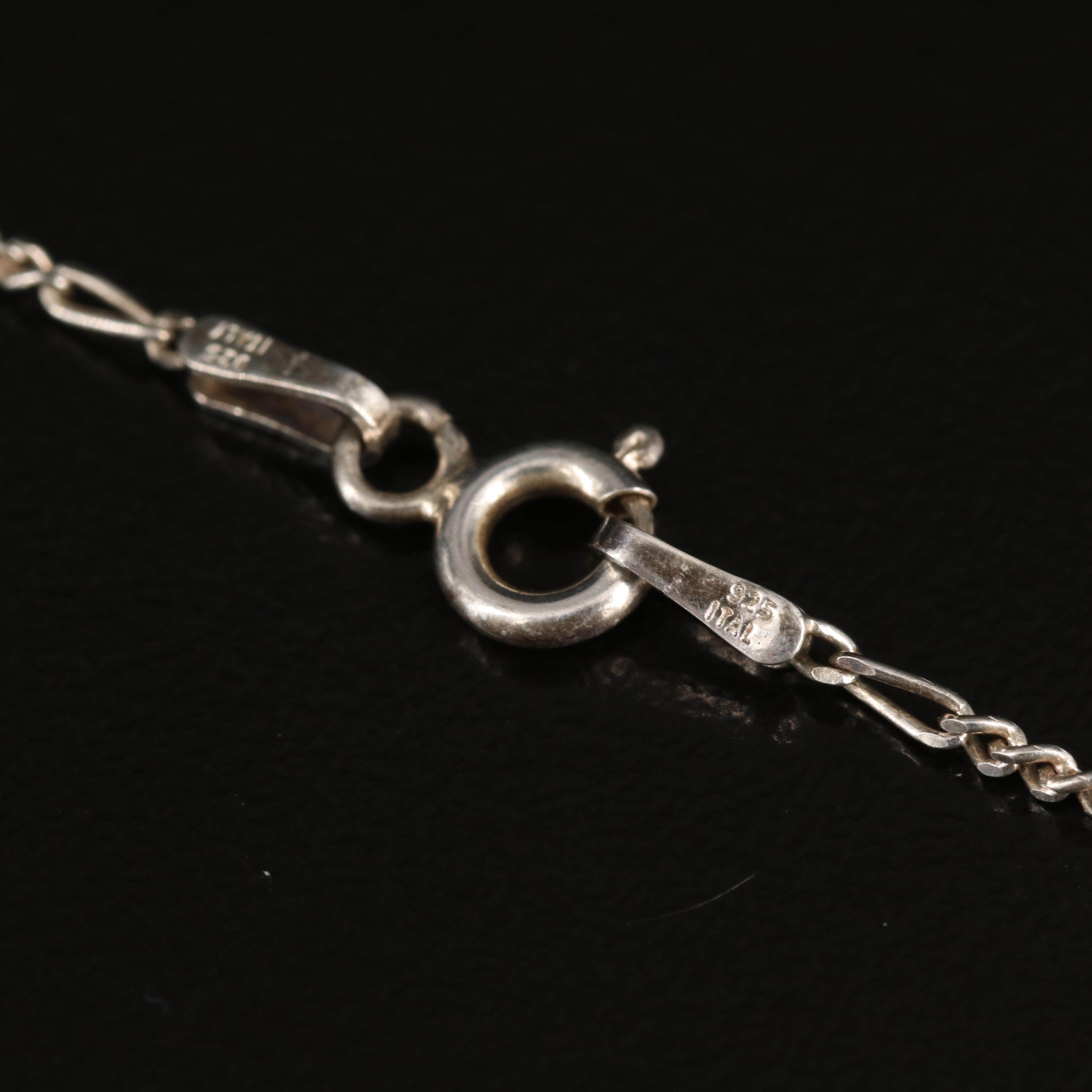 Sterling Gemstone Converter Pendant Necklace