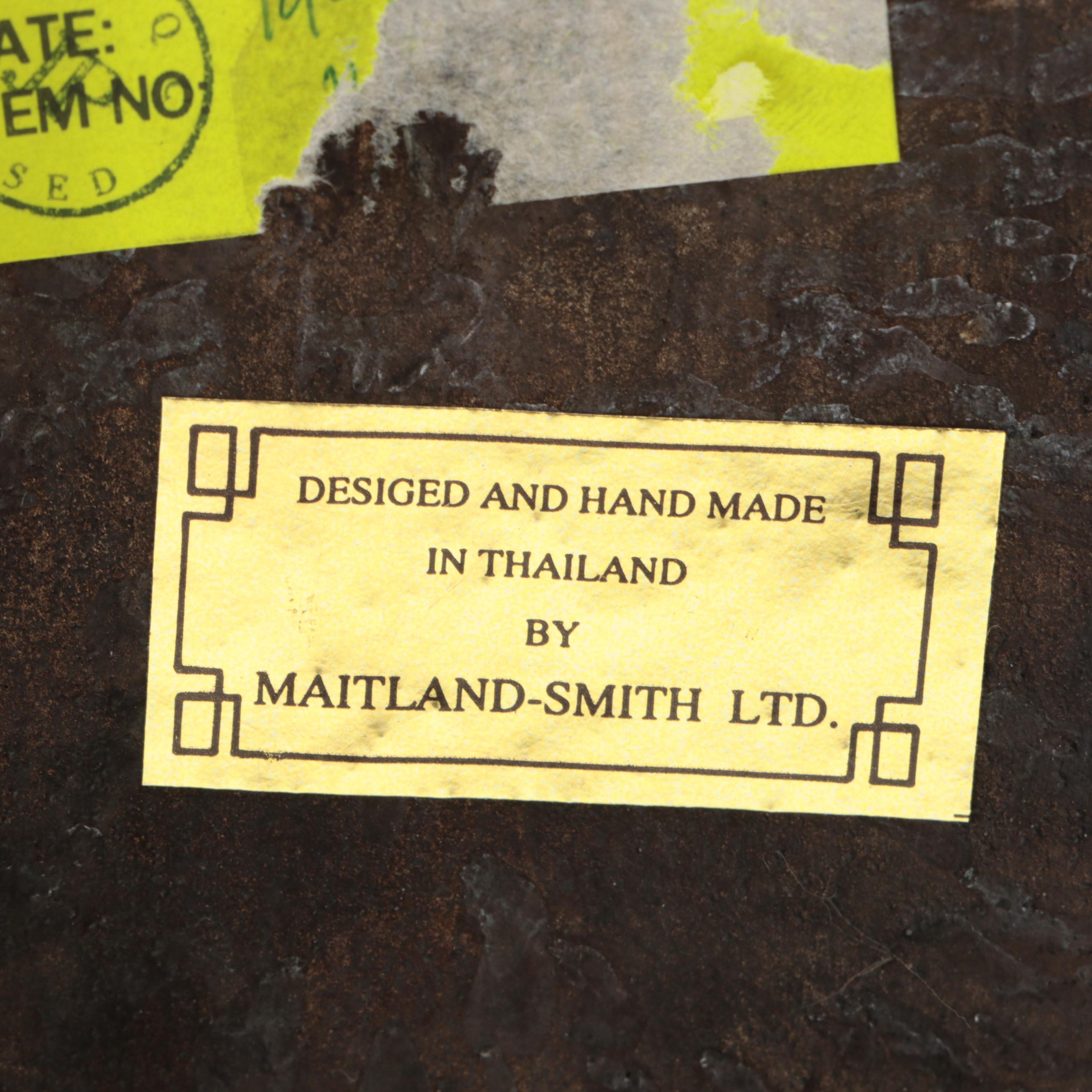 Pair of Maitland-Smith Ltd. Patinated Bronze Monkey Candlesticks