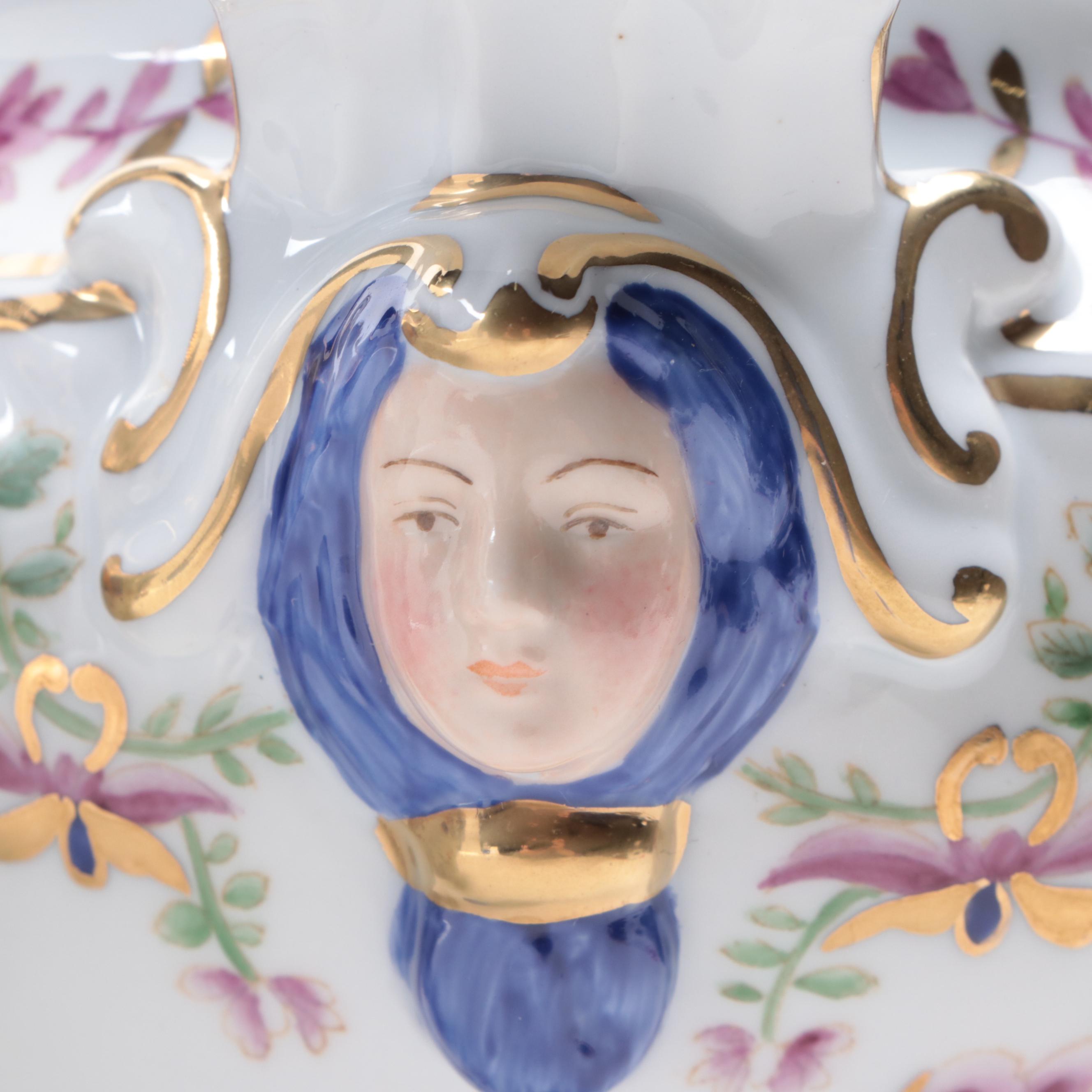 Chelsea House Rococo Style Porcelain Decorative Cachepots