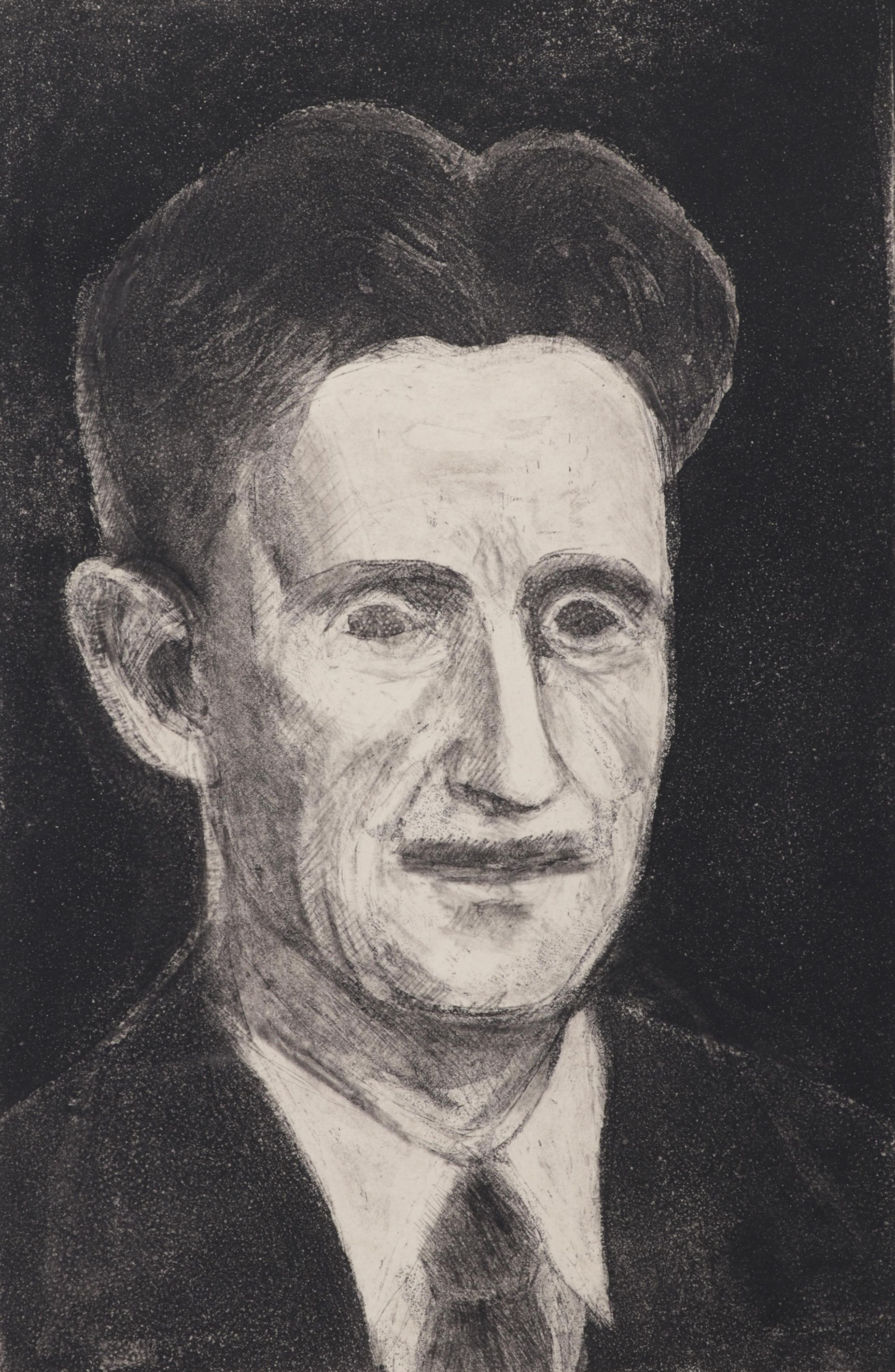 Sidney Chafetz Etching With Aquatint "George Orwell," 1984