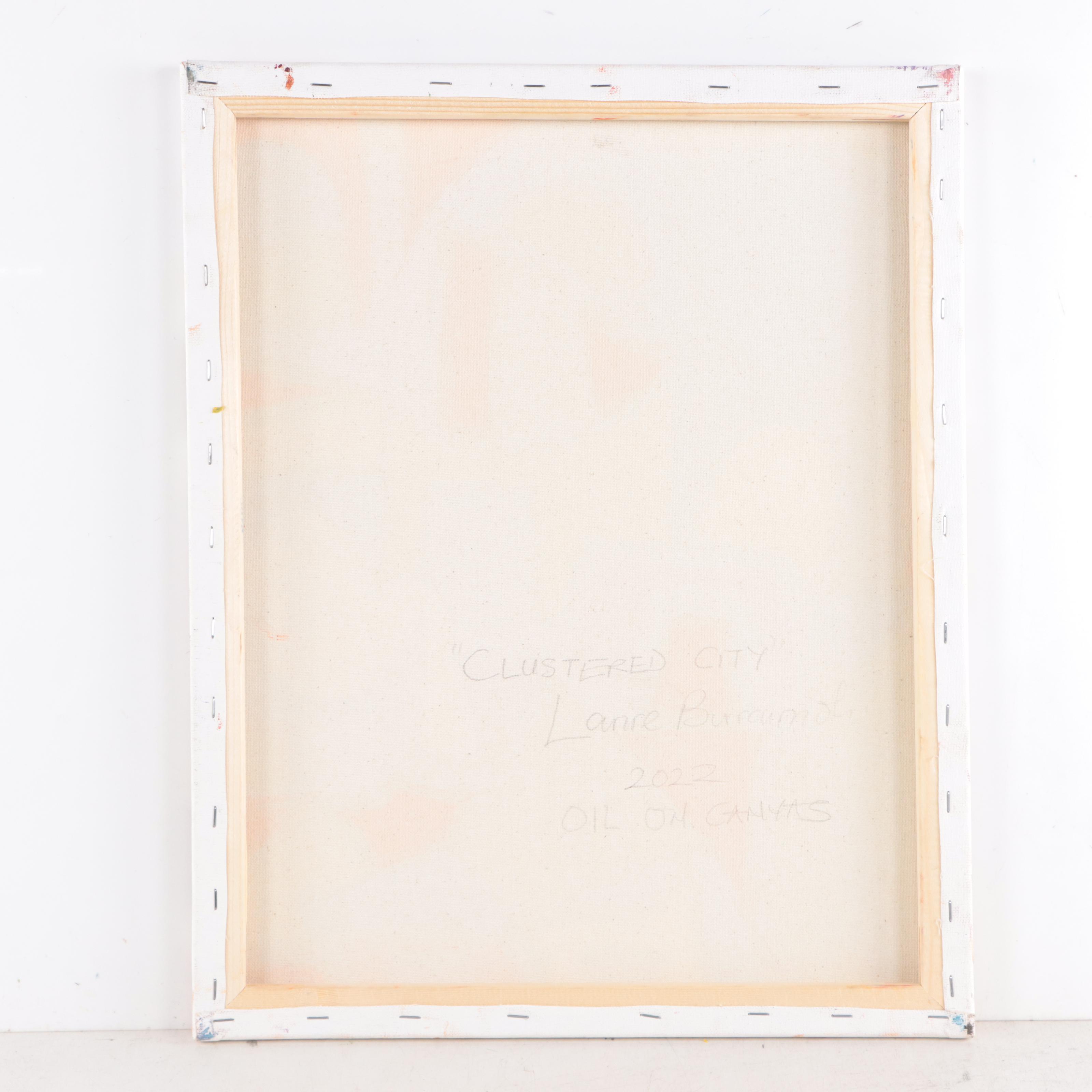 Lanre Buraimoh Oil Painting "Clustered City," 2022