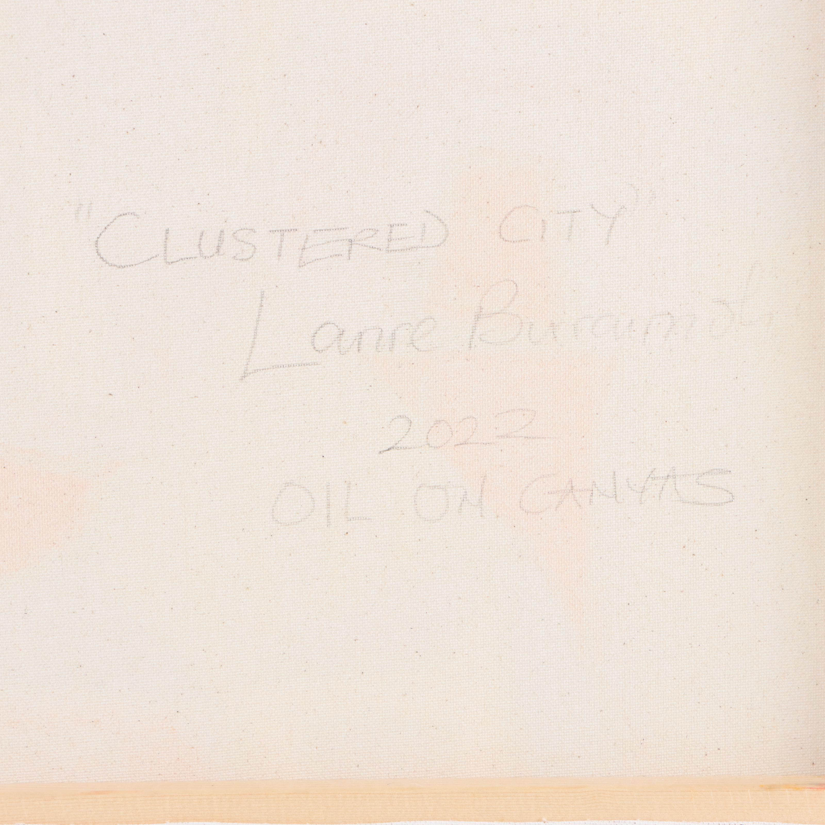 Lanre Buraimoh Oil Painting "Clustered City," 2022