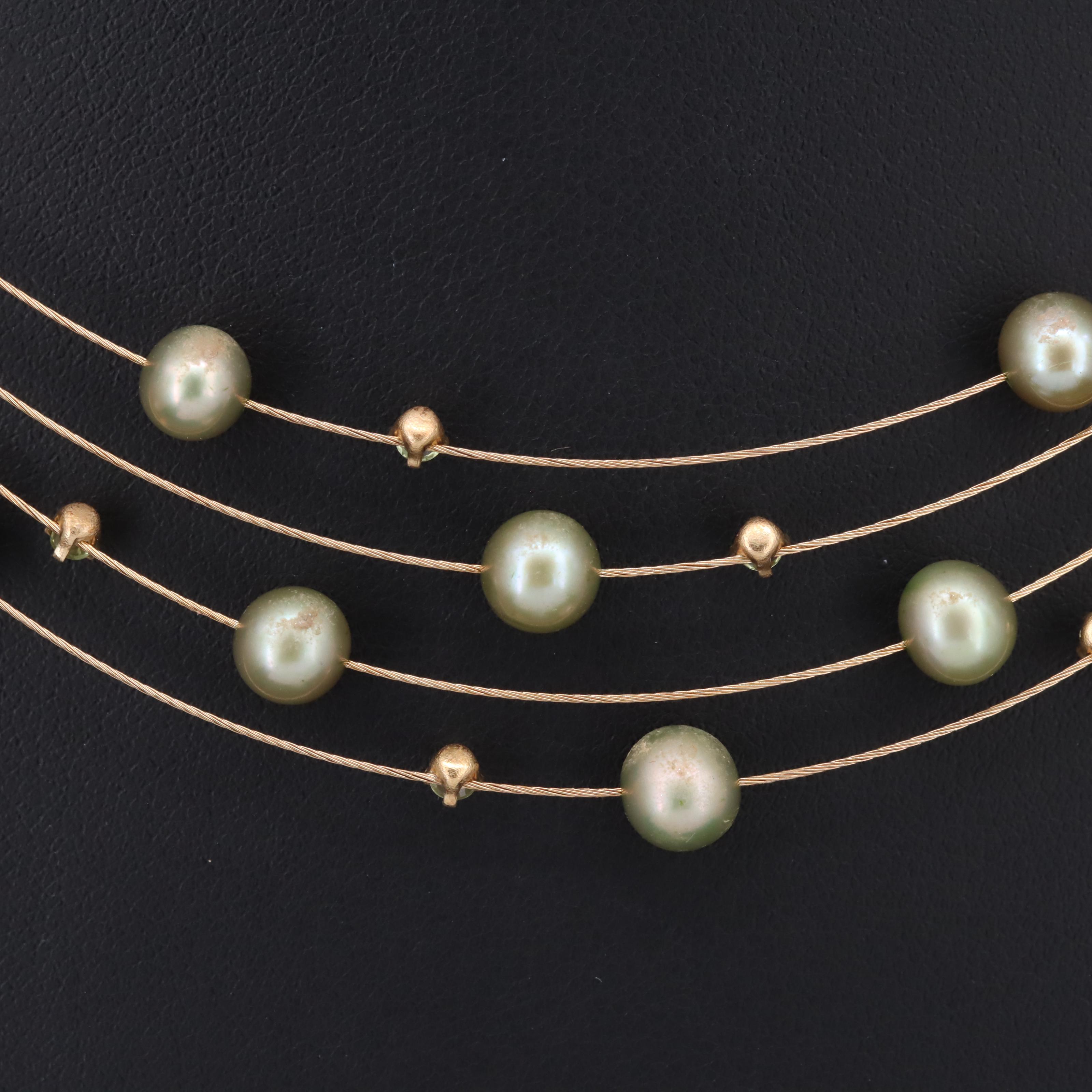 14K Pearl Multi-Strand Necklace