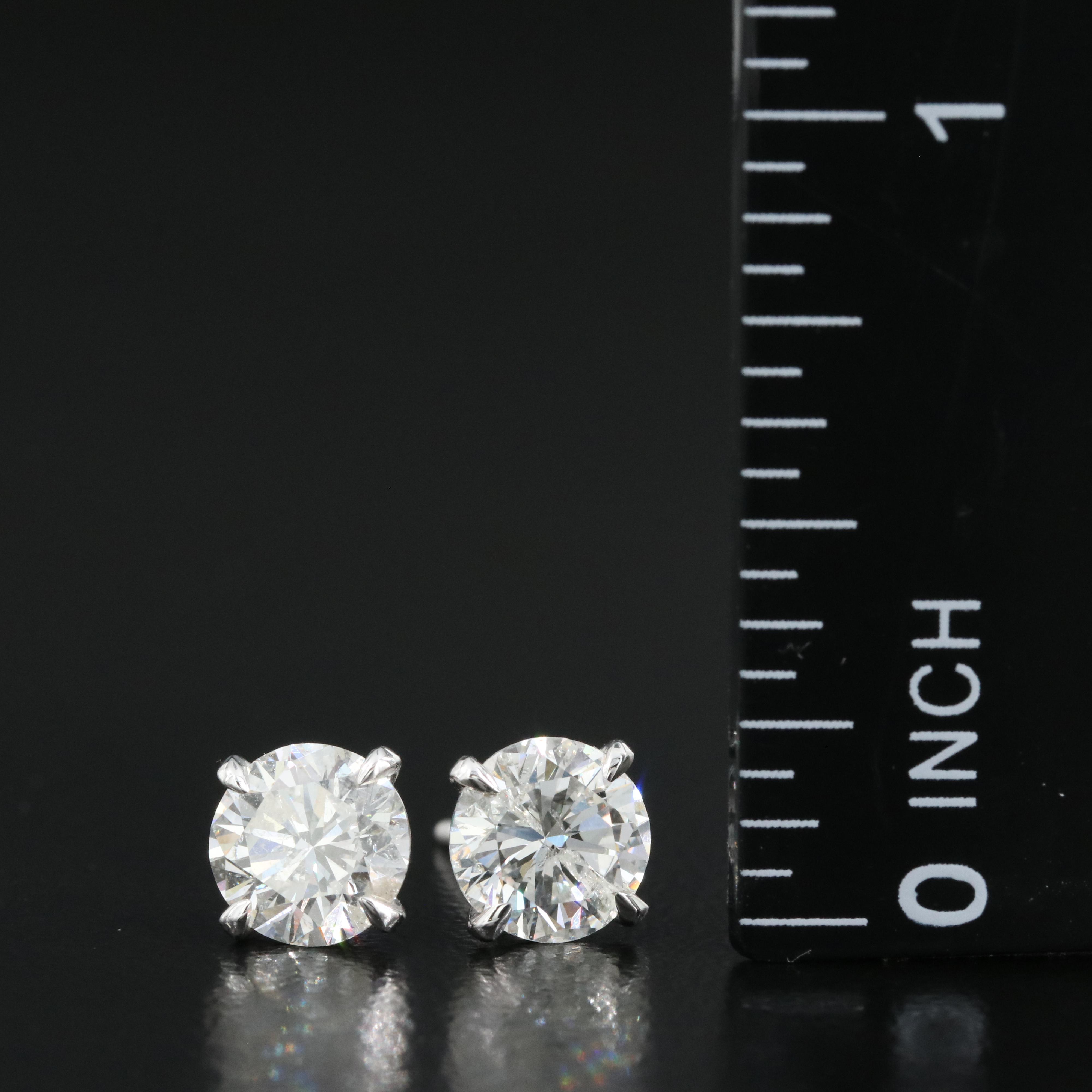 14K 2.04 CTW Diamond Stud Earrings