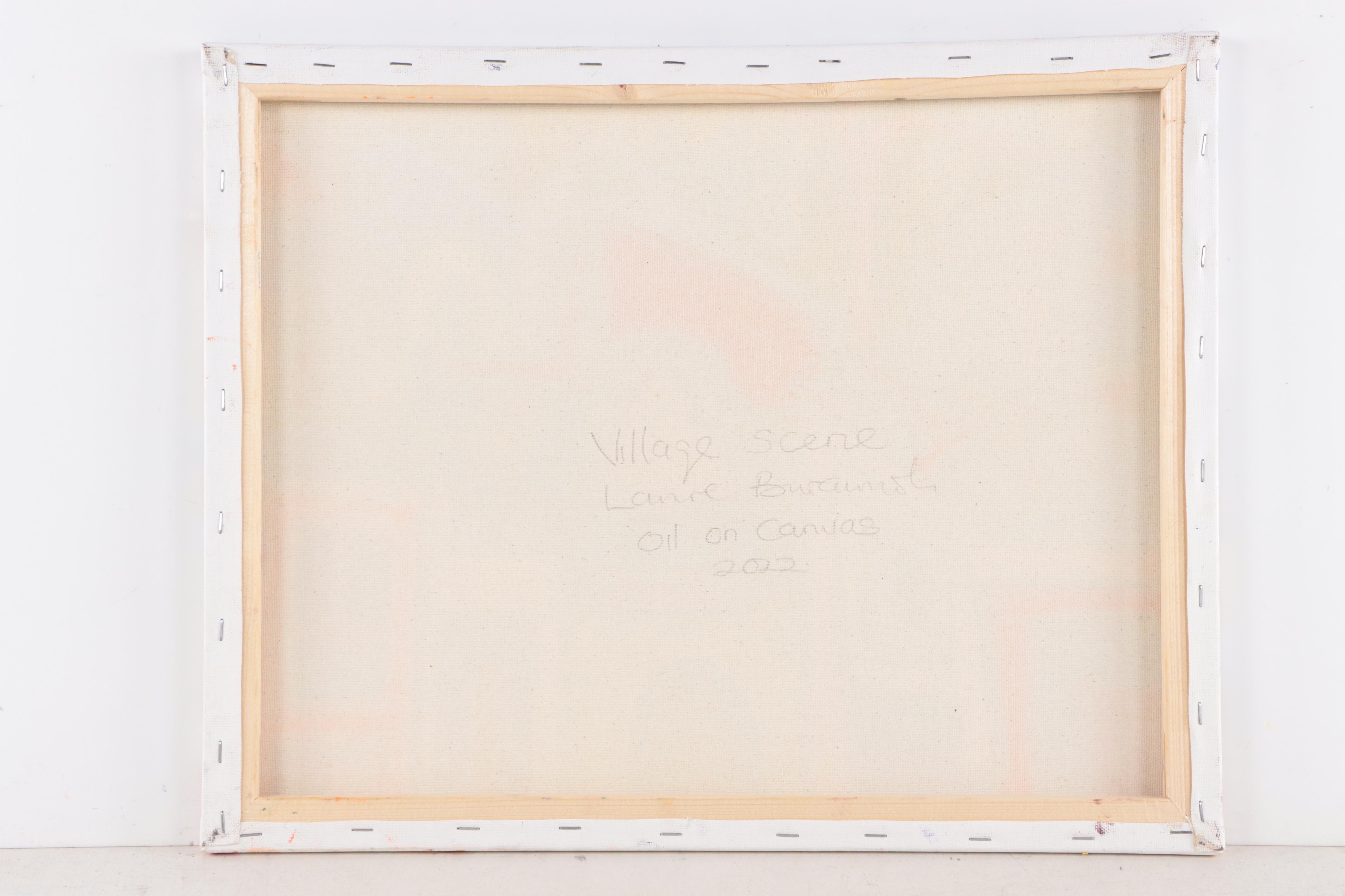 Lanre Buraimoh Oil Painting "Village Scene," 2022