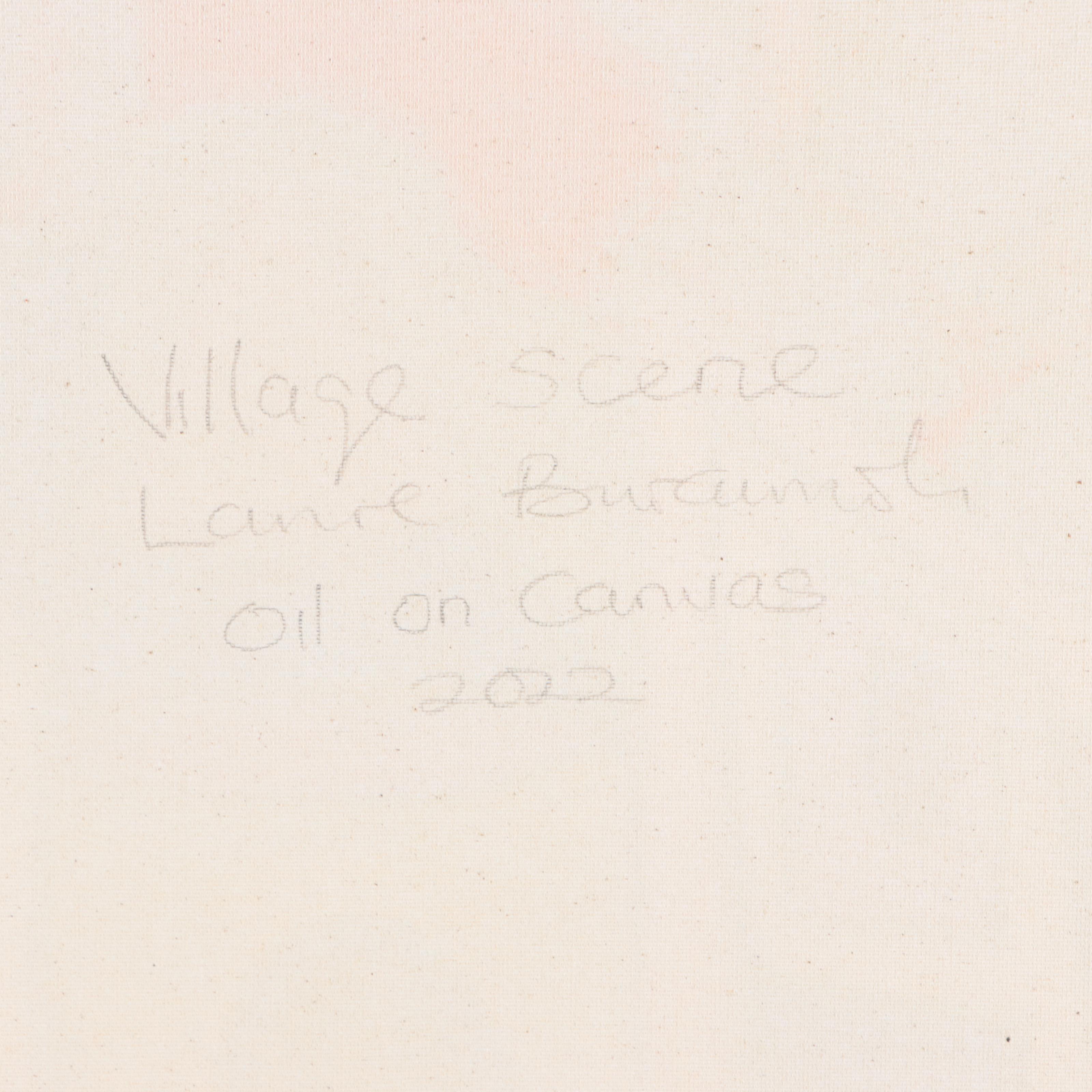 Lanre Buraimoh Oil Painting "Village Scene," 2022