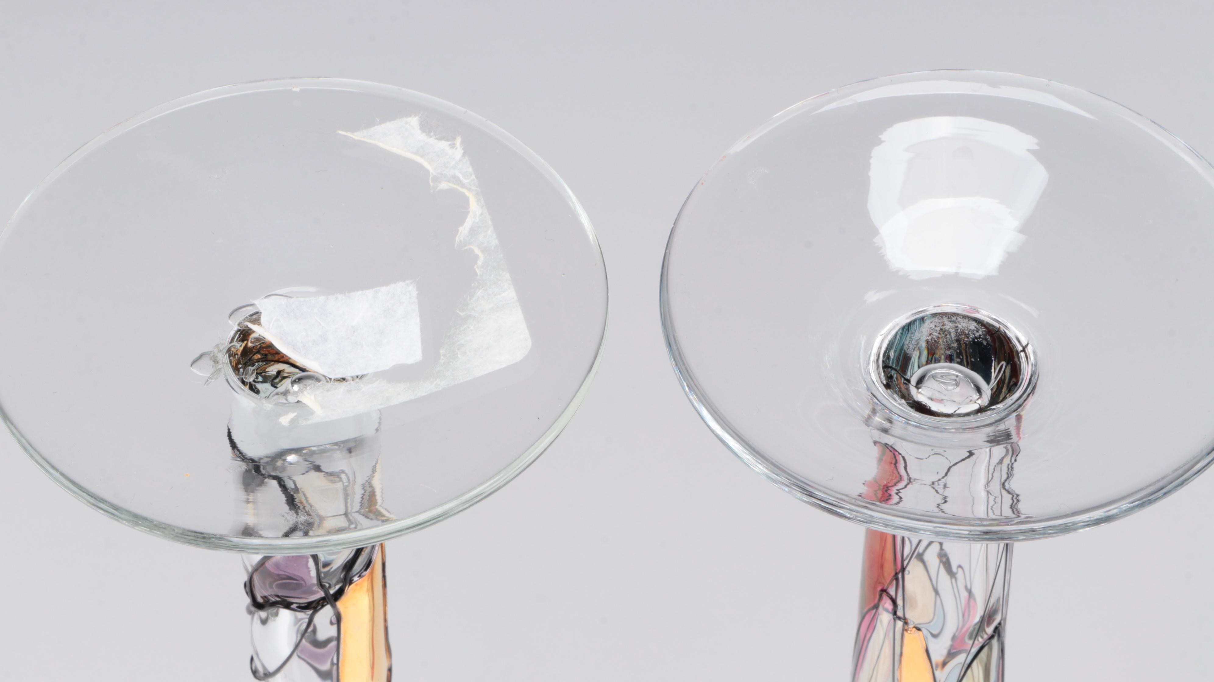 Partylite "Mosaic Calypso" Fluted Glasses