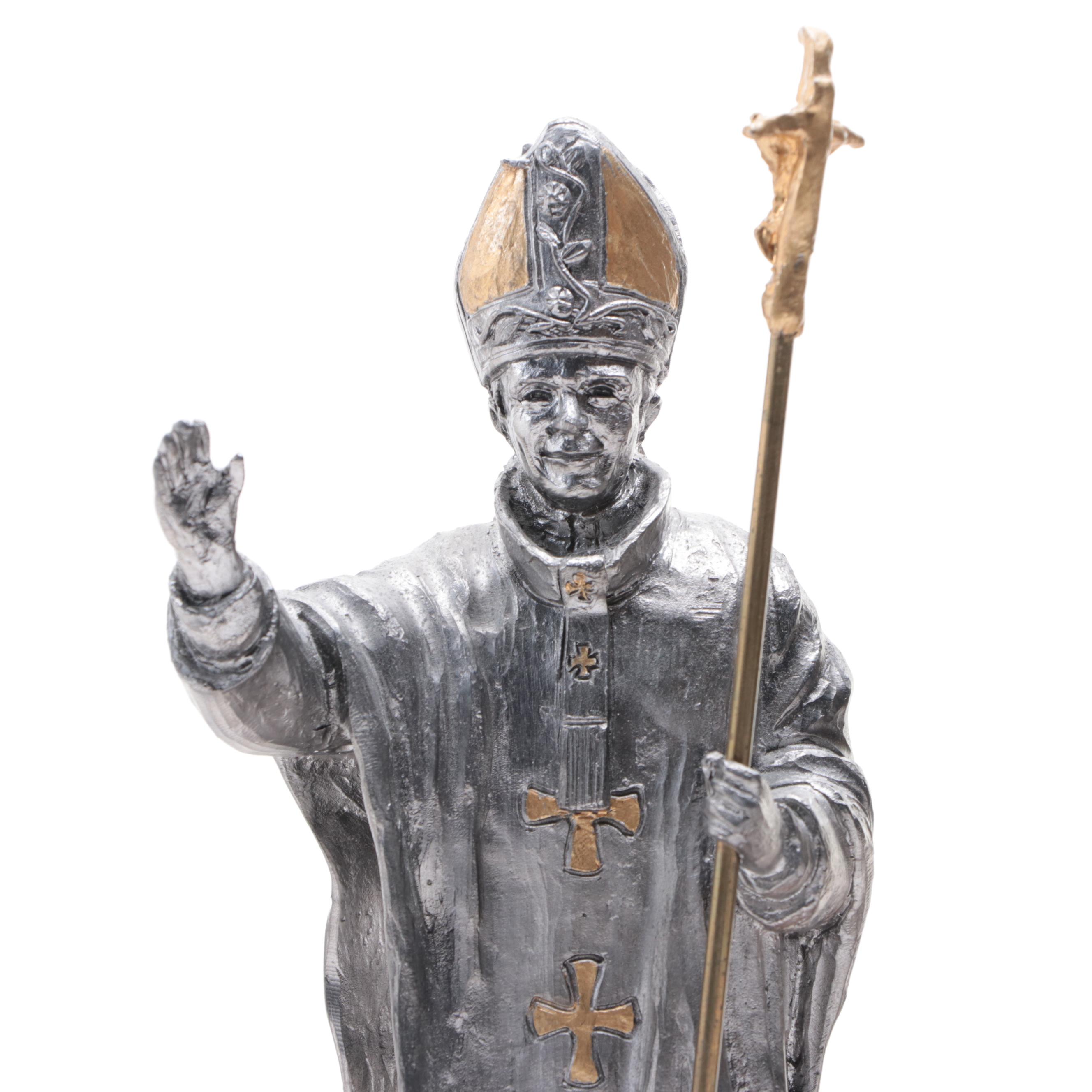 Michael Ricker "St. Nicholas" and  Pope John Paul II "The Blessing" Figurines