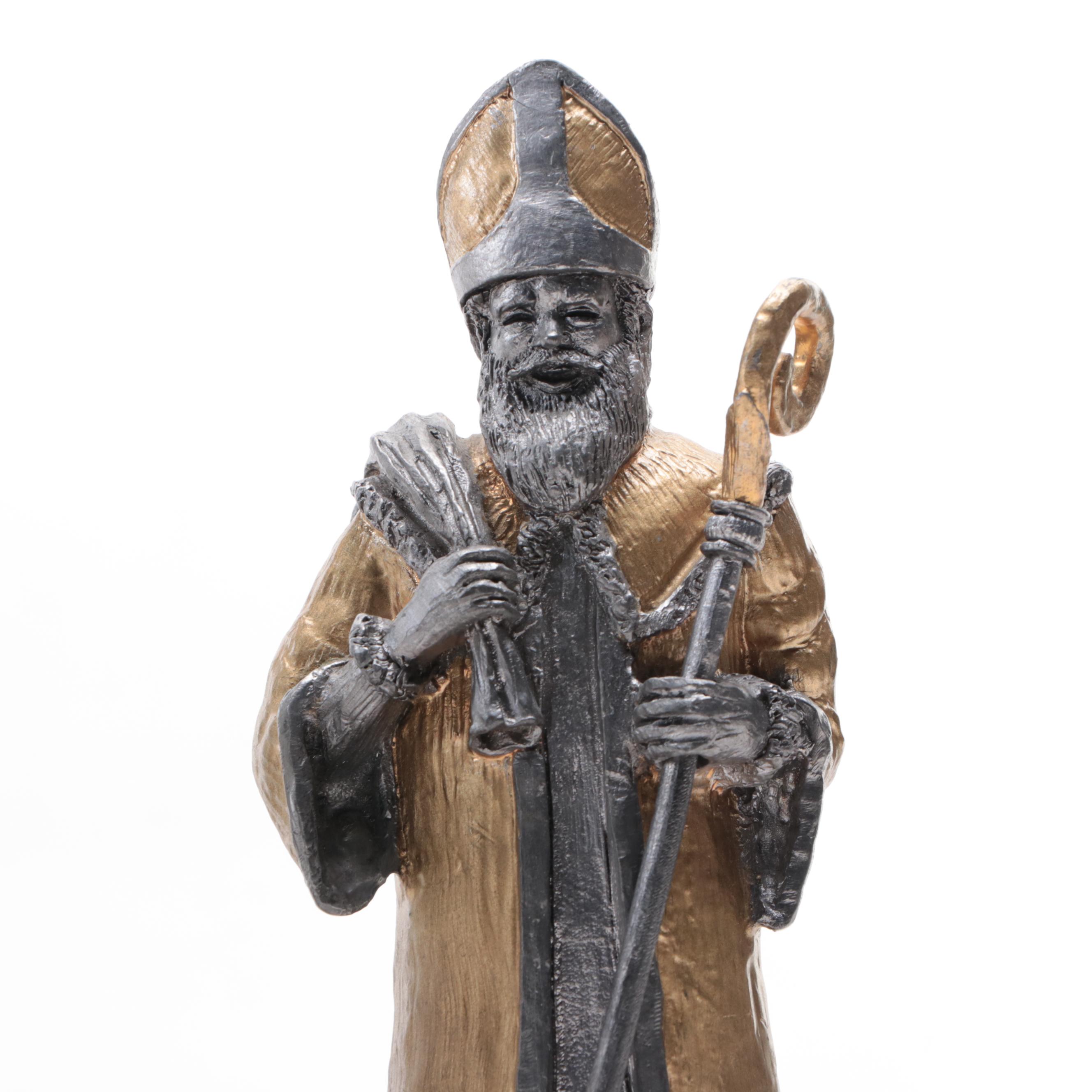 Michael Ricker "St. Nicholas" and  Pope John Paul II "The Blessing" Figurines