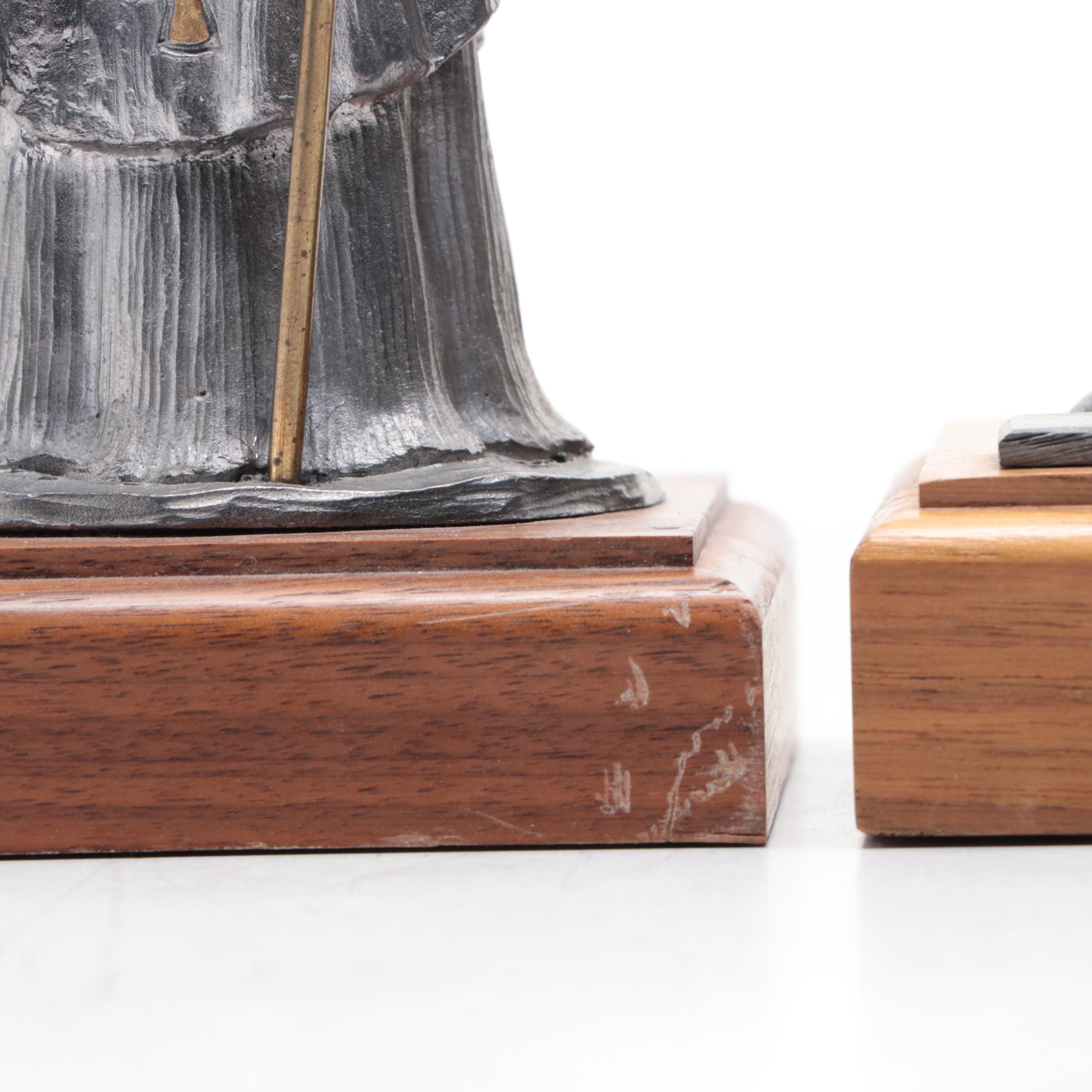 Michael Ricker "St. Nicholas" and  Pope John Paul II "The Blessing" Figurines