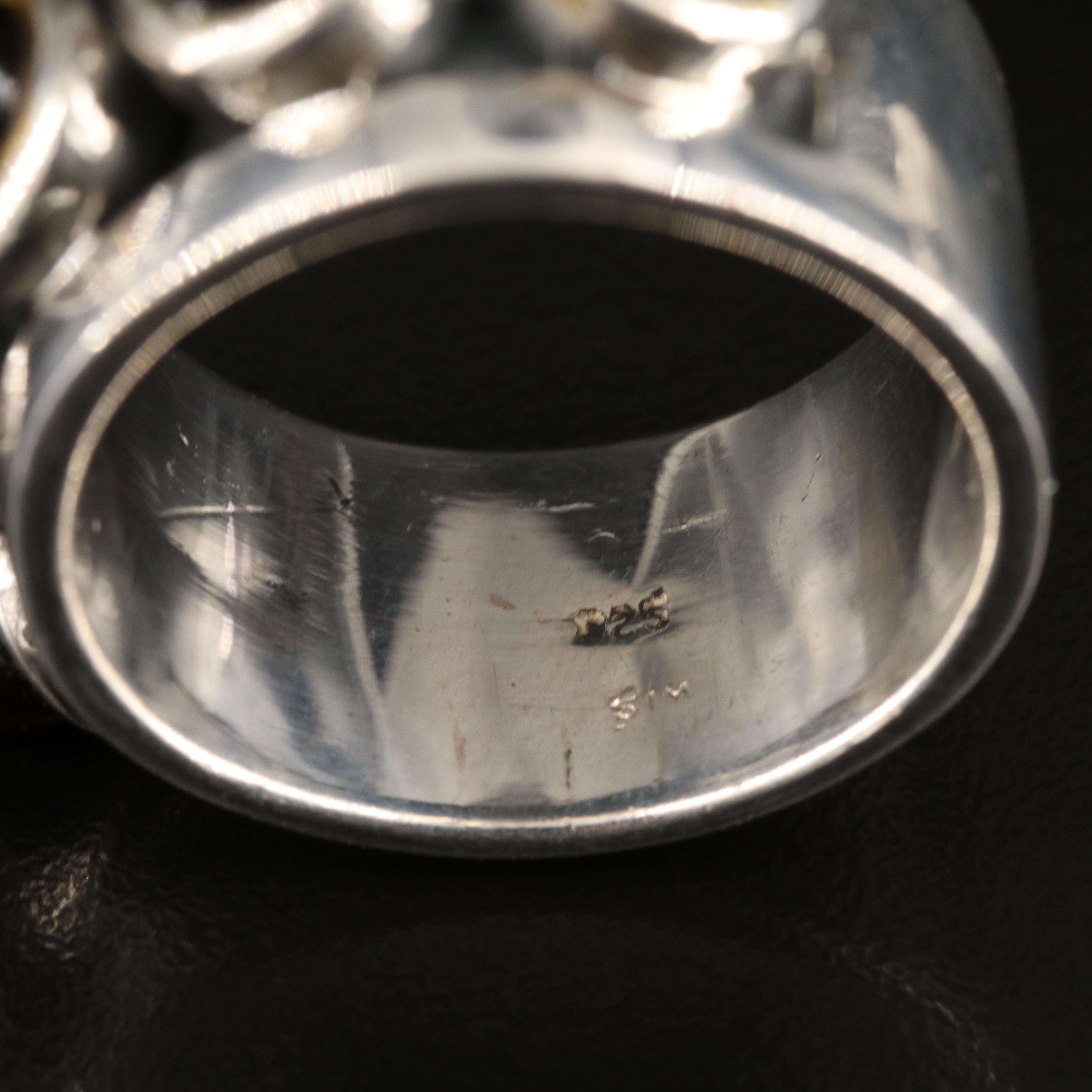 Sterling Garnet Cabochon Ring