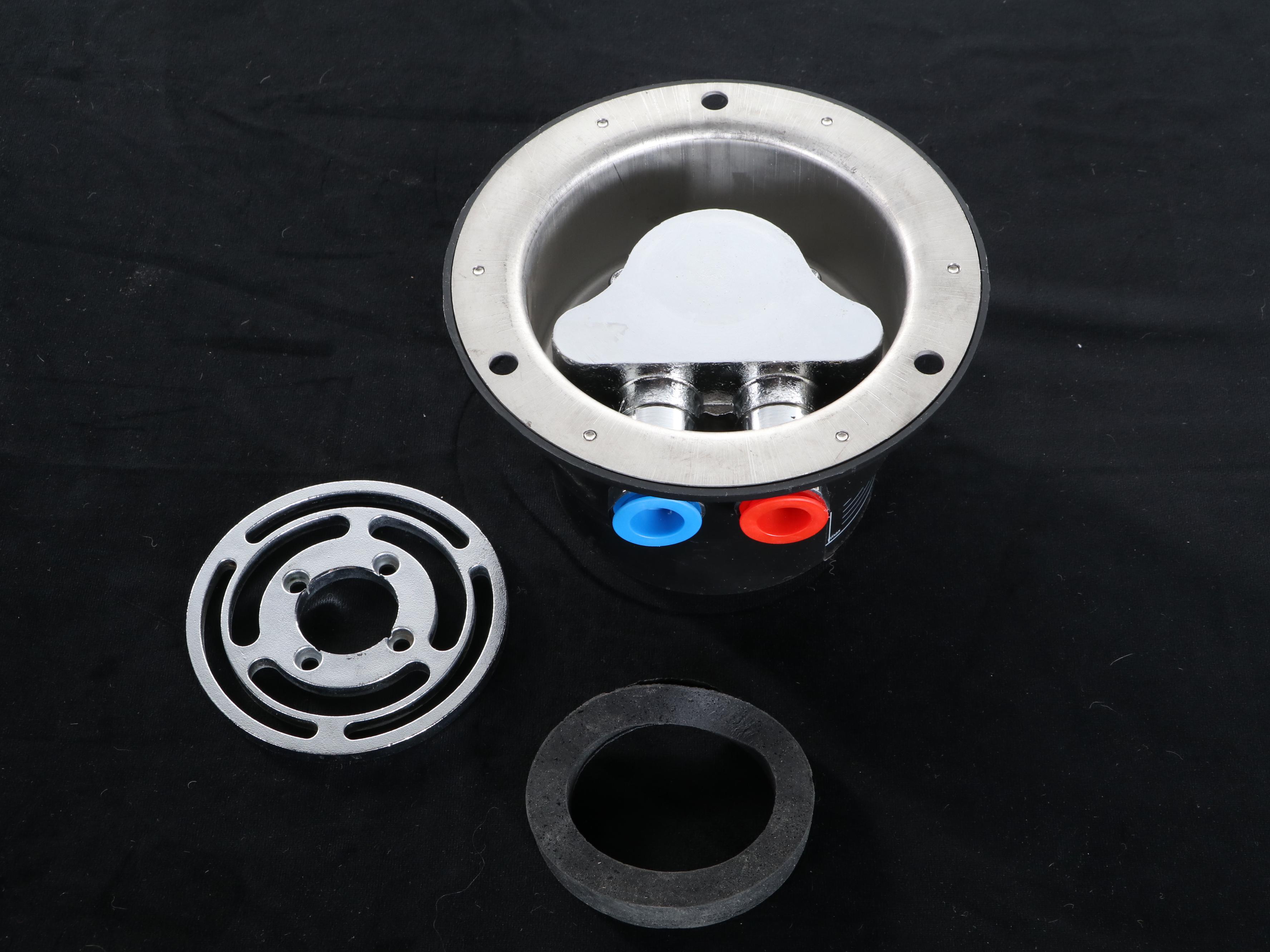 Modernist Chrome Finish Freestanding Tub Faucet and Hand Shower with Drain