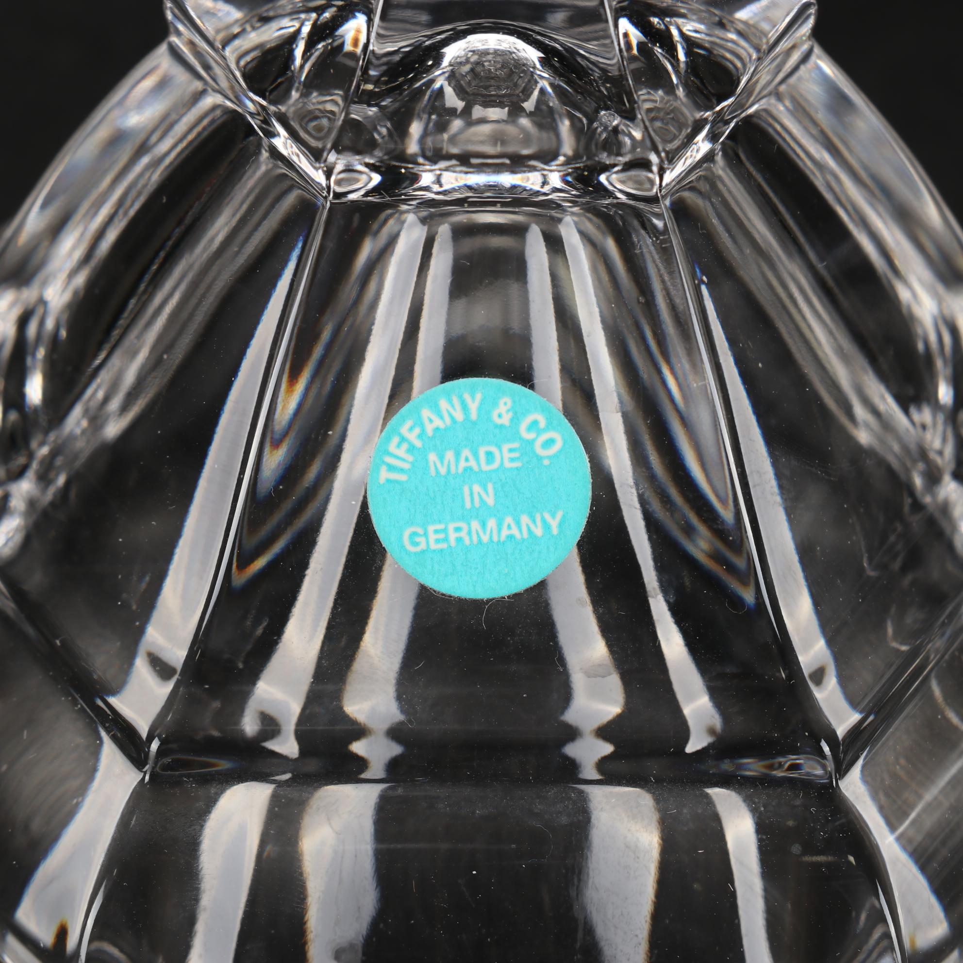 Tiffany & Co. Crystal Candlesticks and Centerpiece Bowl