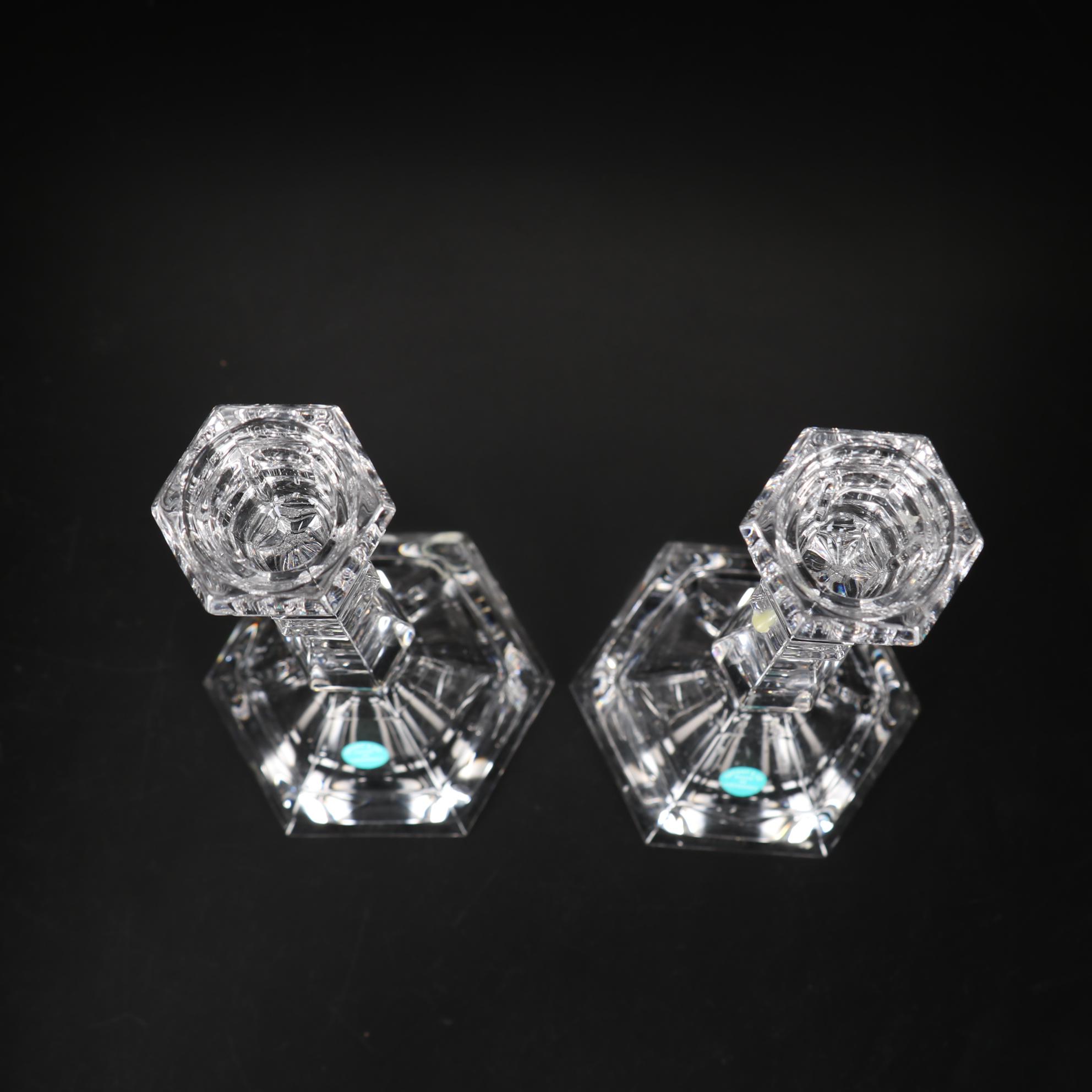 Tiffany & Co. Crystal Candlesticks and Centerpiece Bowl